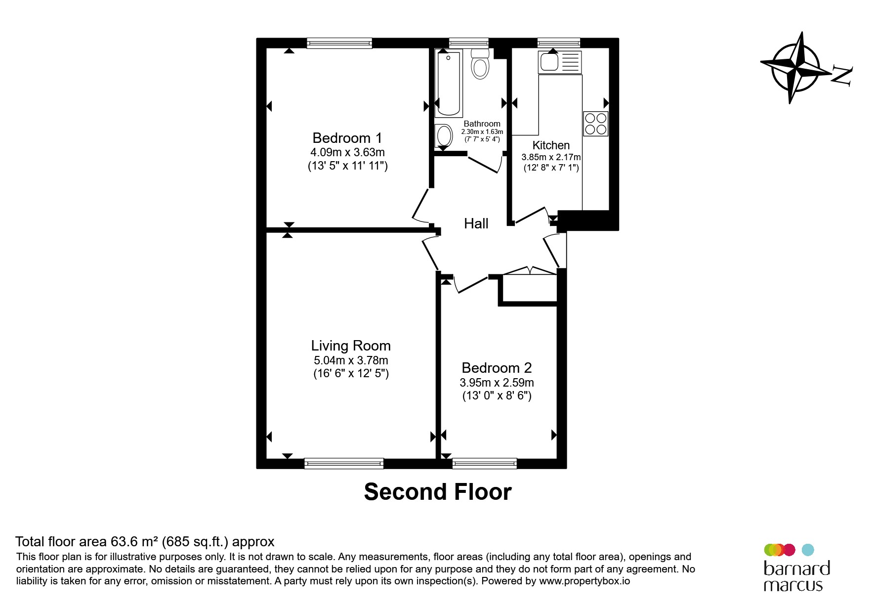 5, Roman Close, Feltham floorplan