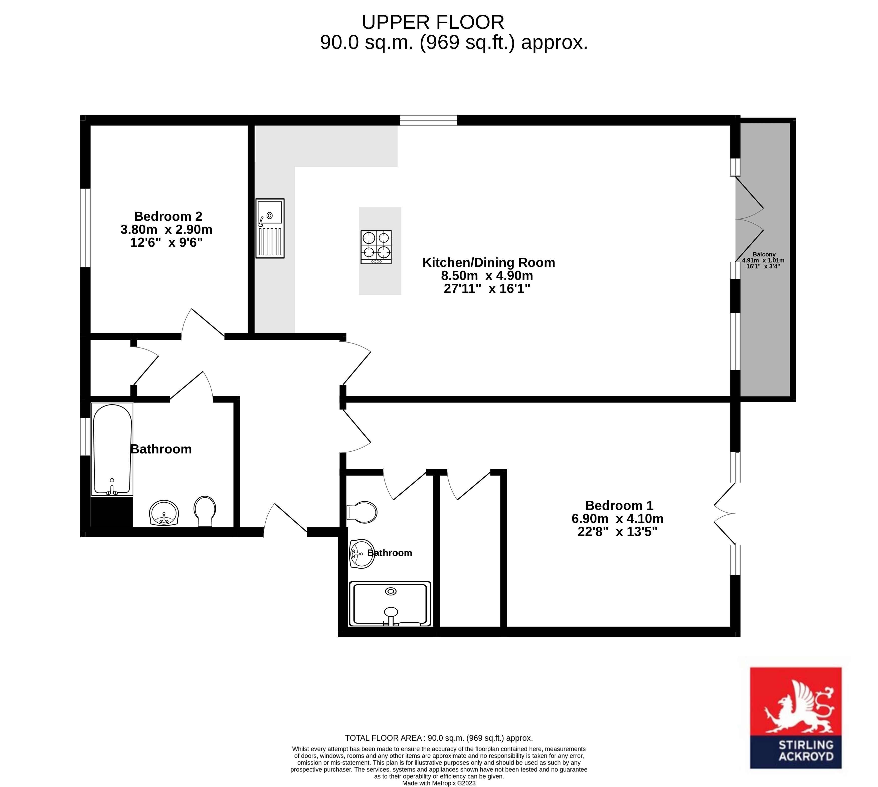Flat 5, Unwins Court,, Gresham Park Road, Woking floorplan