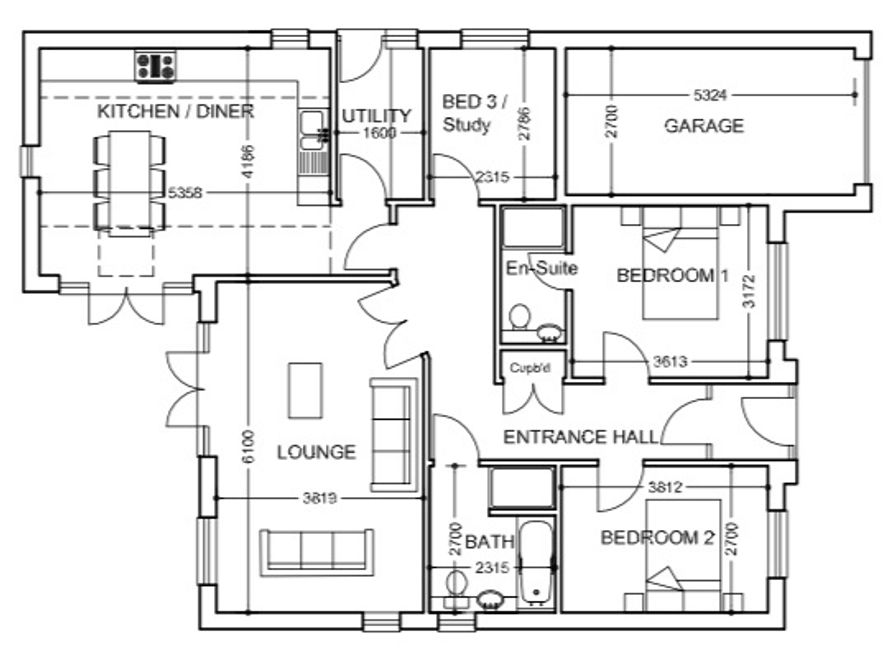 3 Bedrooms Detached bungalow for sale in Hills Mede, Tibshelf, Alfreton DE55