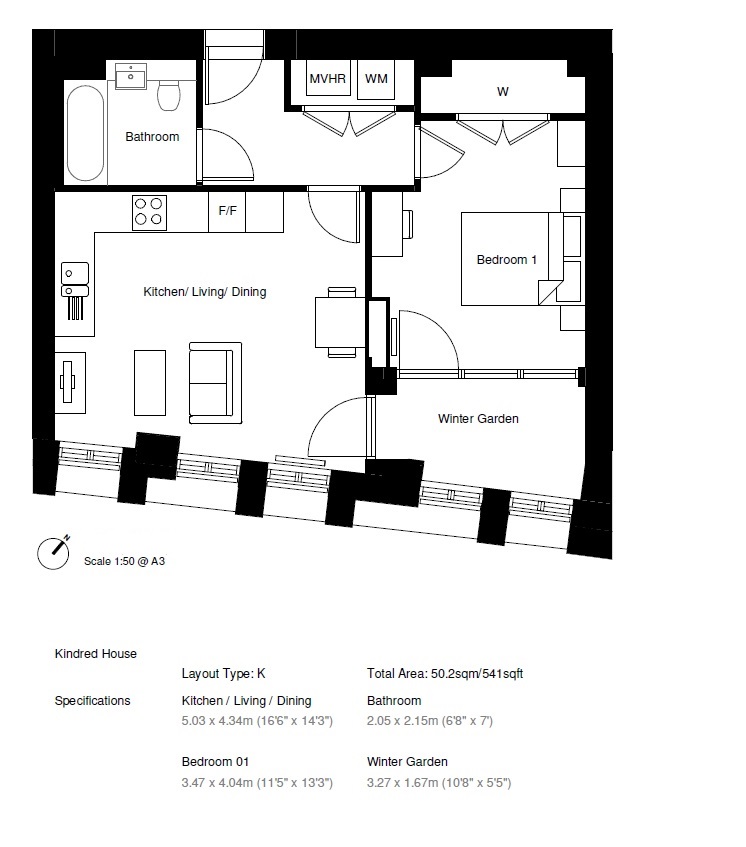 The Wandle, Kindred House, 25 Scarbrook Road, Croydon floorplan