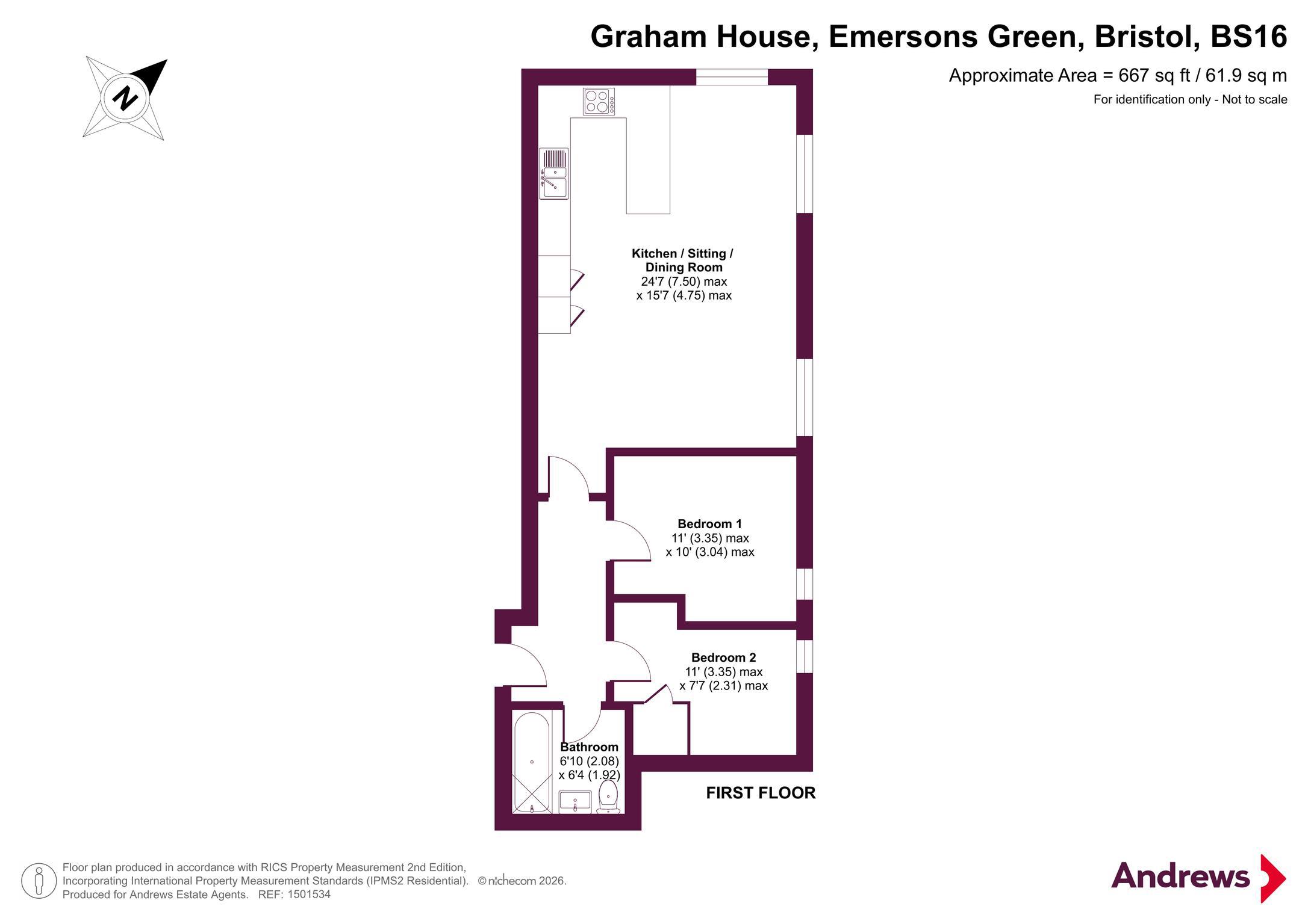 Flat, 4, Grahams House, Bristol floorplan