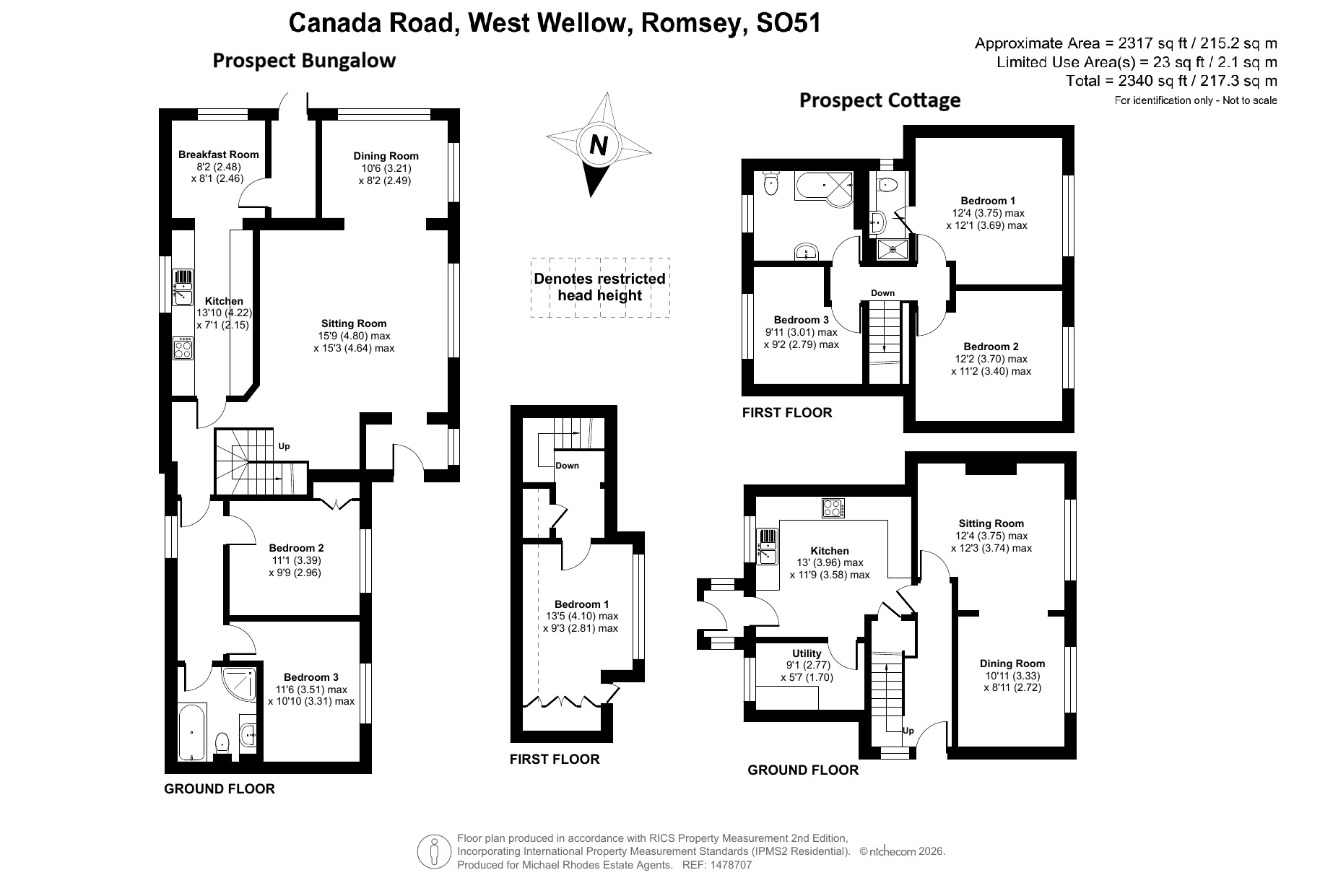 Prospect Cottage and Bungalow,, Canada Road, Romsey floorplan