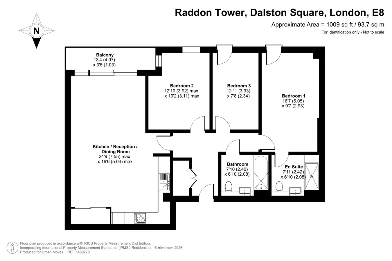 15, Raddon Tower, London floorplan