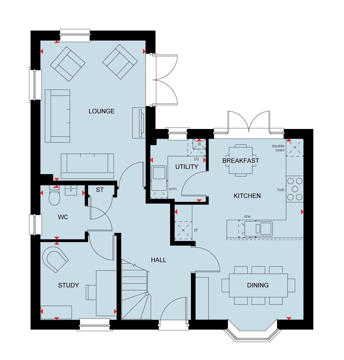 Plot 65 The Conwy,, Tudor Meadow, Sawston floorplan