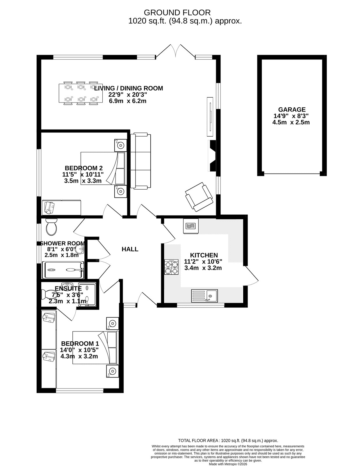 3, Darcy Close, Coulsdon floorplan