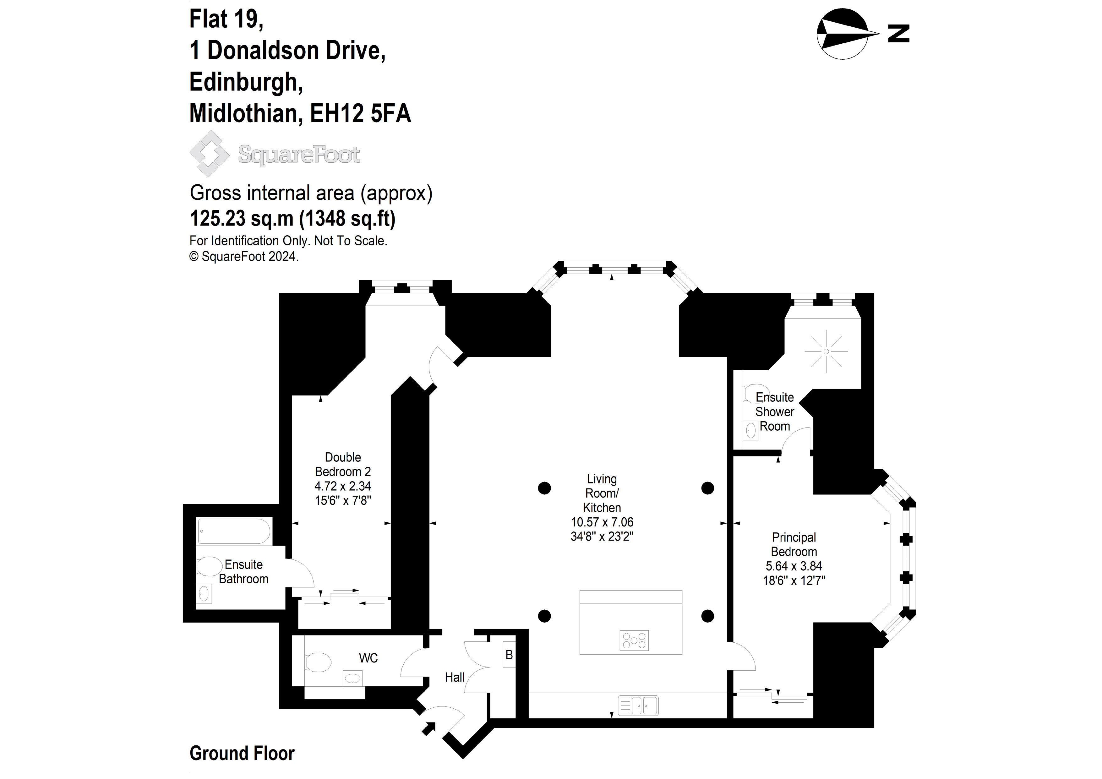 Flat 19, 1, Donaldson Drive, Edinburgh floorplan