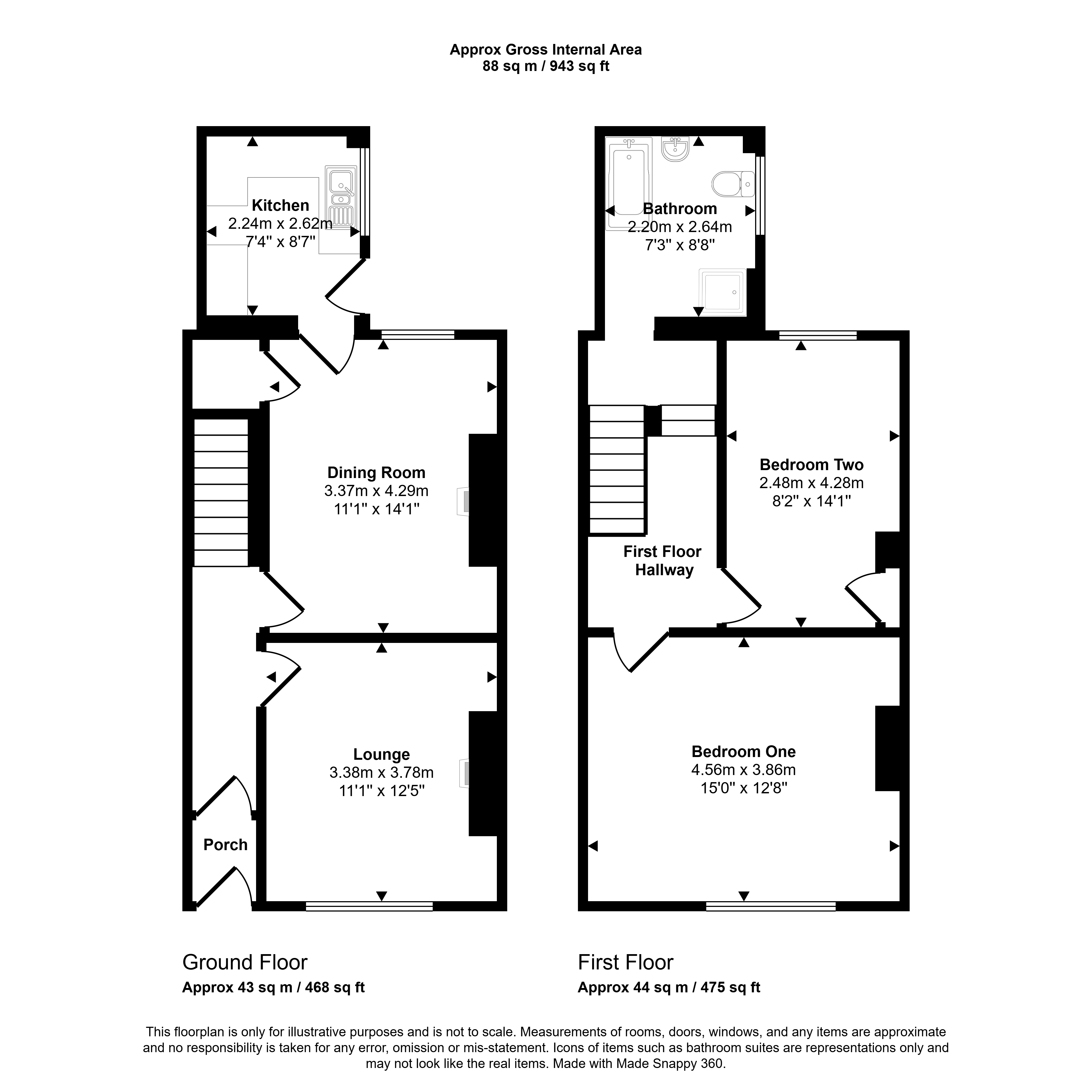 30, Gill Crescent North, Houghton Le Spring floorplan