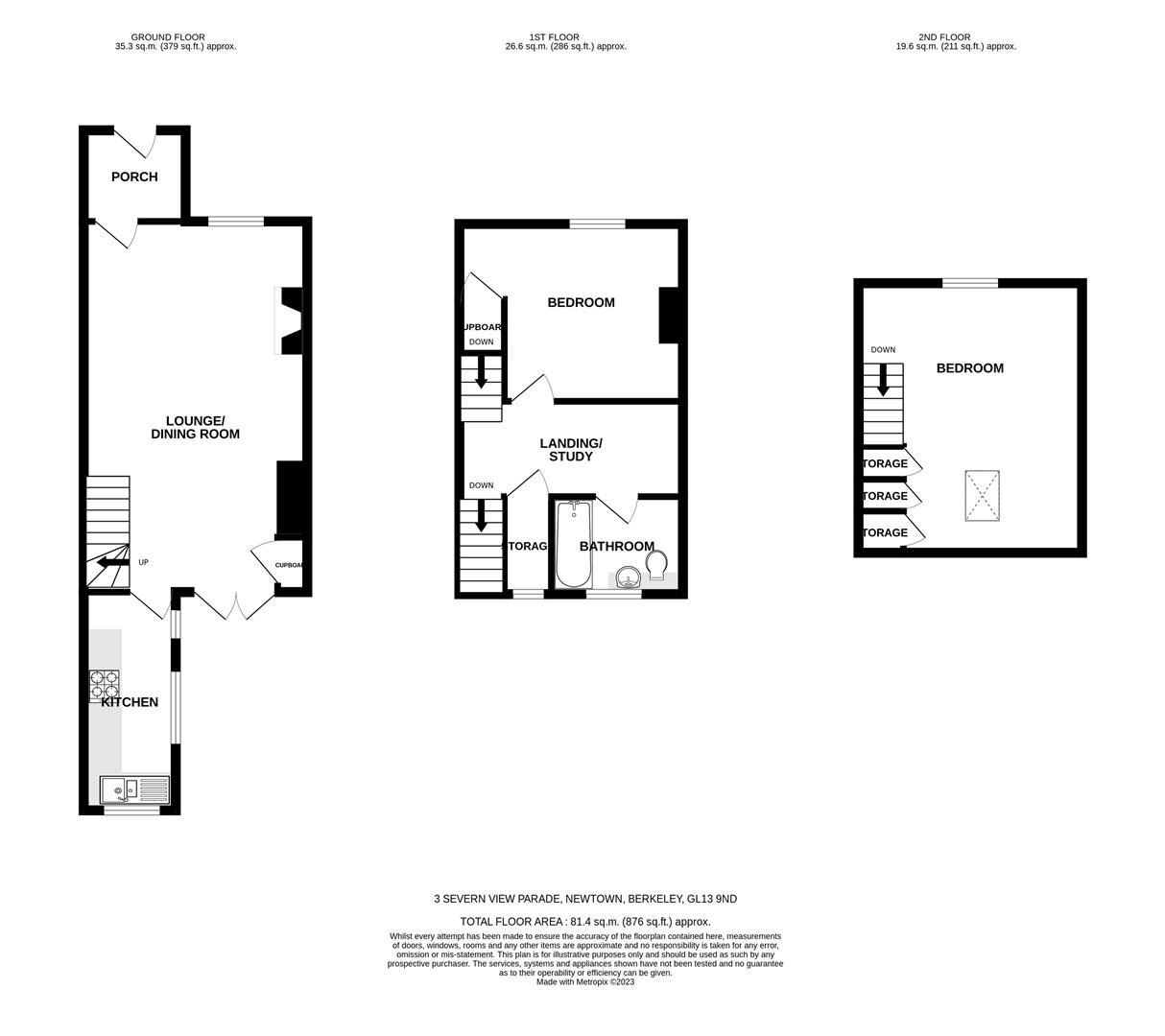 Severn View Parade, Newtown, Berkeley GL13, 2 bedroom terraced house ...