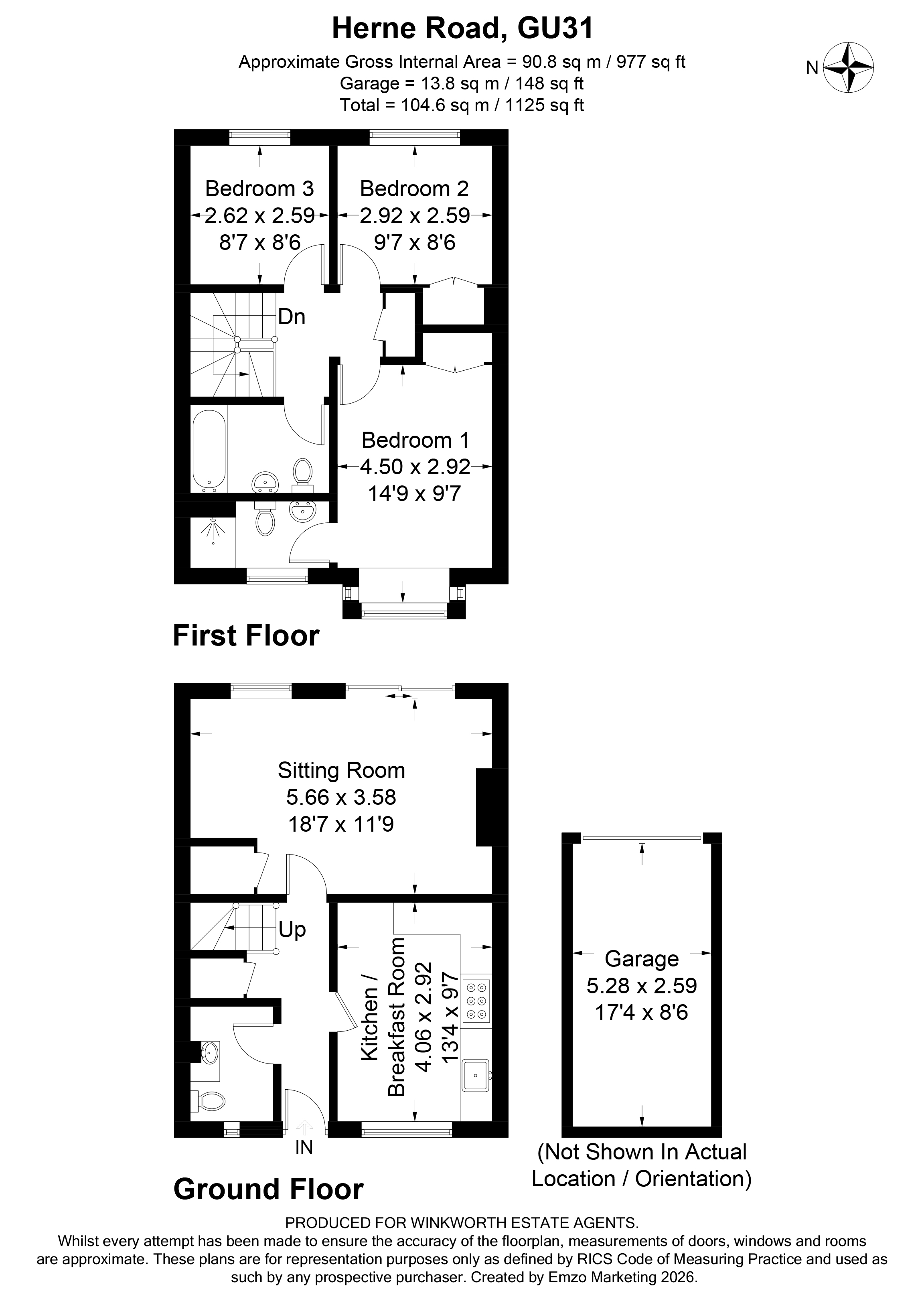 32, Herne Road, Hampshire floorplan