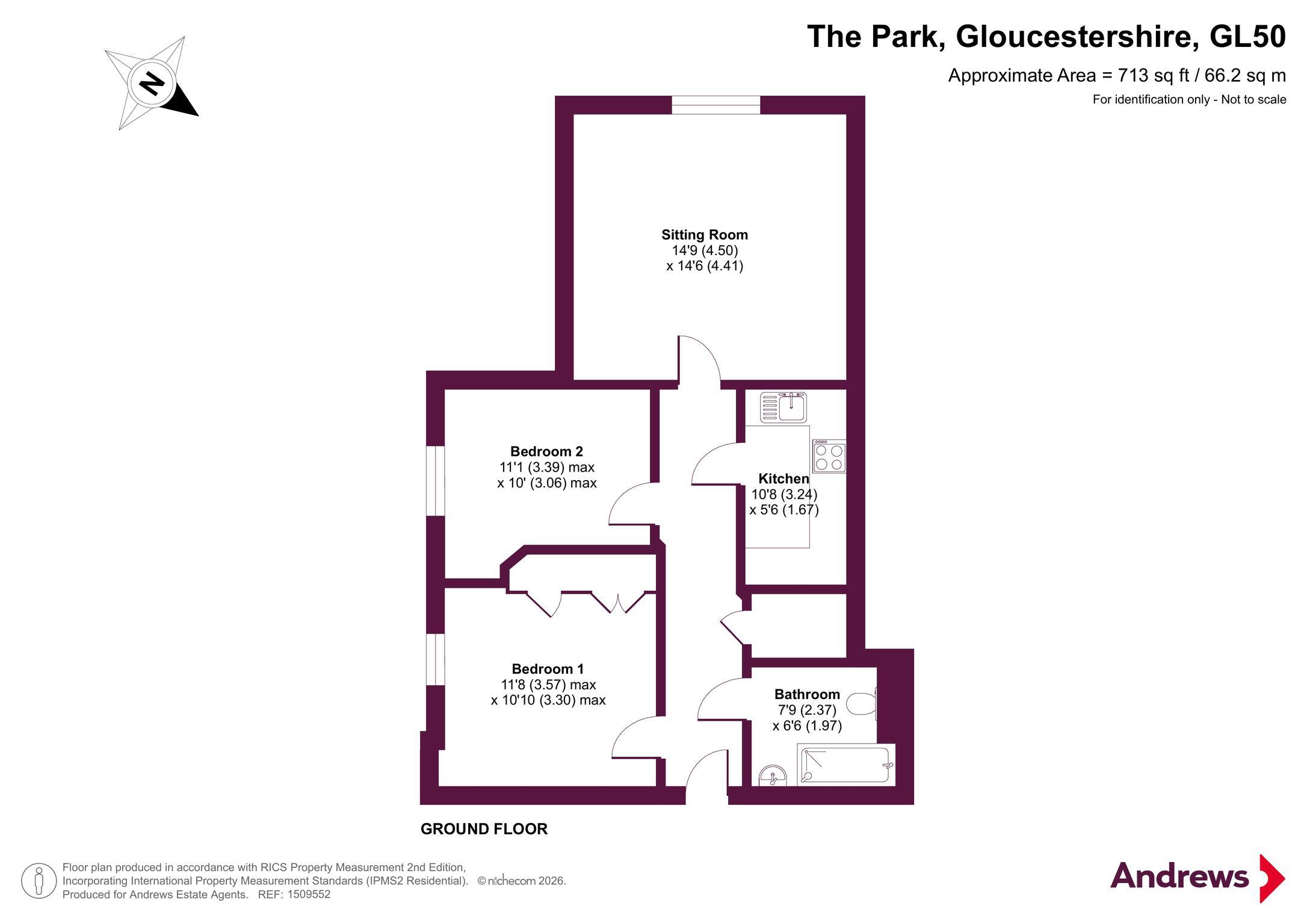 Flat 5, 115, The Park, Gloucestershire floorplan