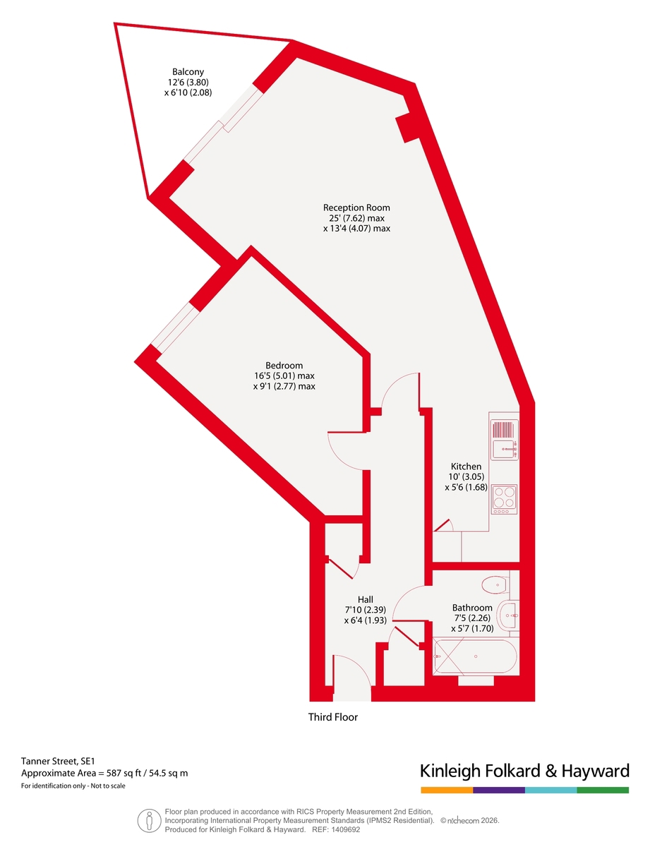 Flat 7, 55, Tanner Street, London floorplan