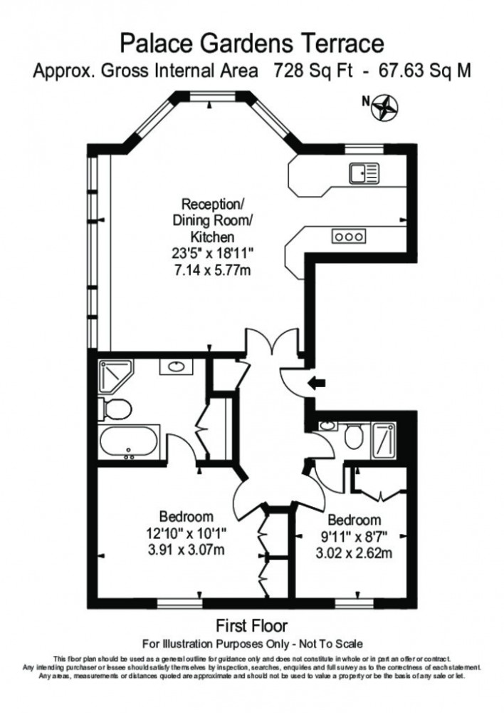 2 Bedrooms Flat to rent in Palace Gardens Terrace, Kensington W8