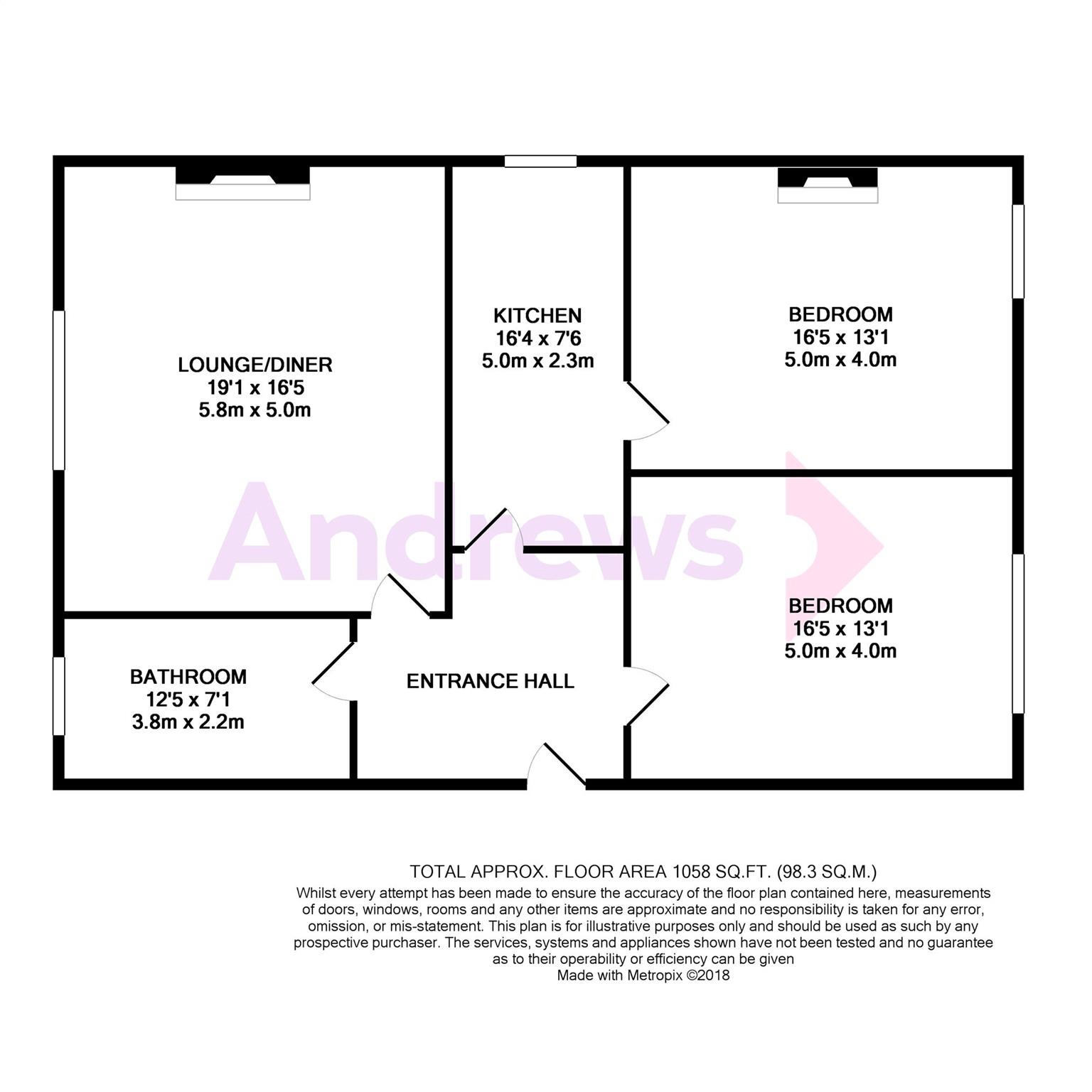 2 Bedrooms Flat to rent in Cornwallis Gardens, Flat 7, Hastings, East Sussex TN34