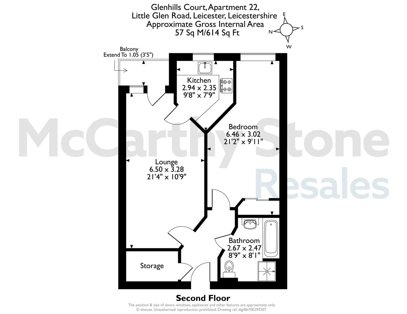 22 Glenhills Court, Little Glen Road, Leicester floorplan