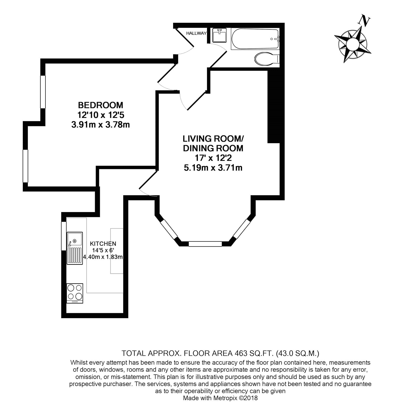 1 Bedrooms Flat to rent in Cavendish Road, Brondesbury NW6