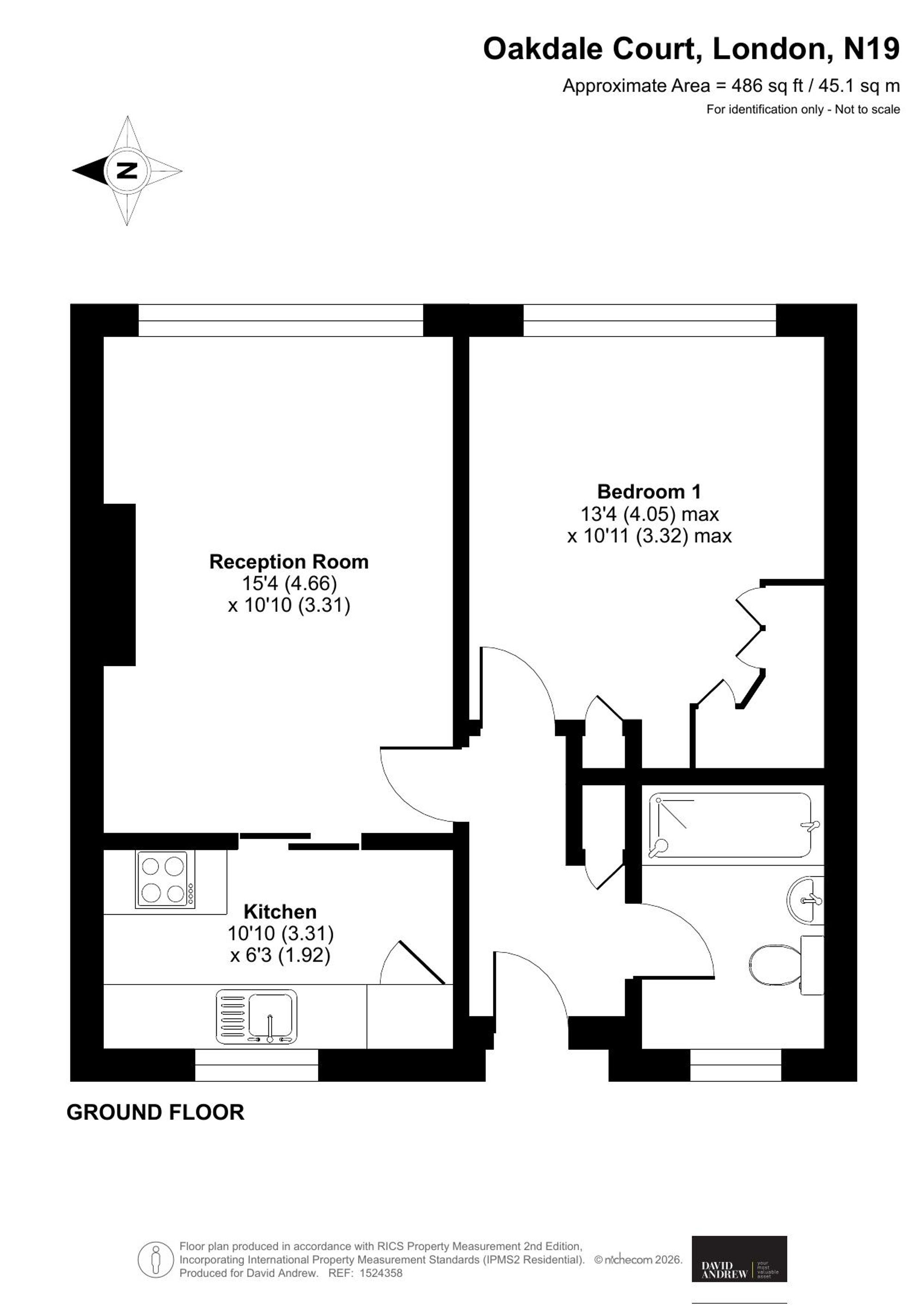 Flat 4, Oakdale Court Fortnam Road, London floorplan