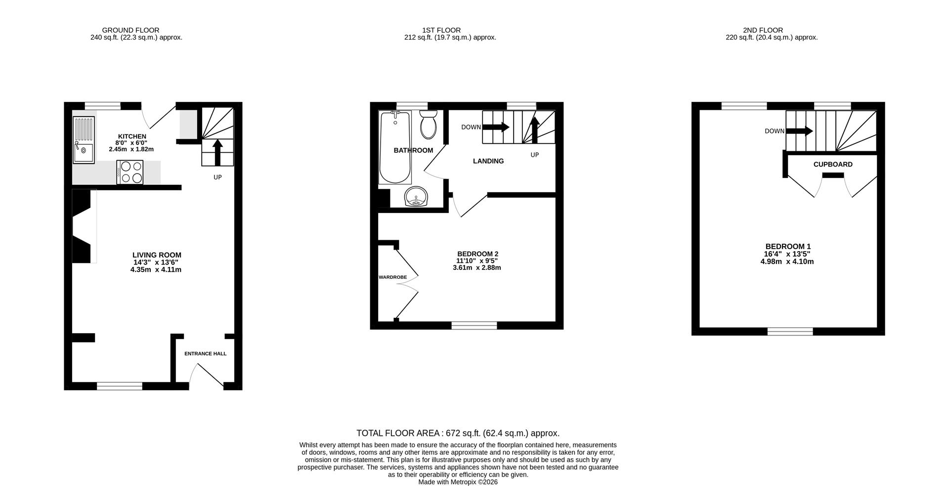 4 Chapel Row, High Street, Stonehouse floorplan