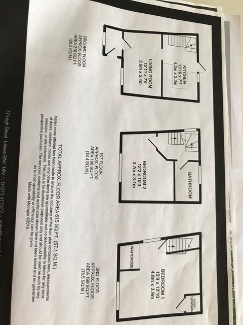 1, Valence Cottages, Lewes floorplan
