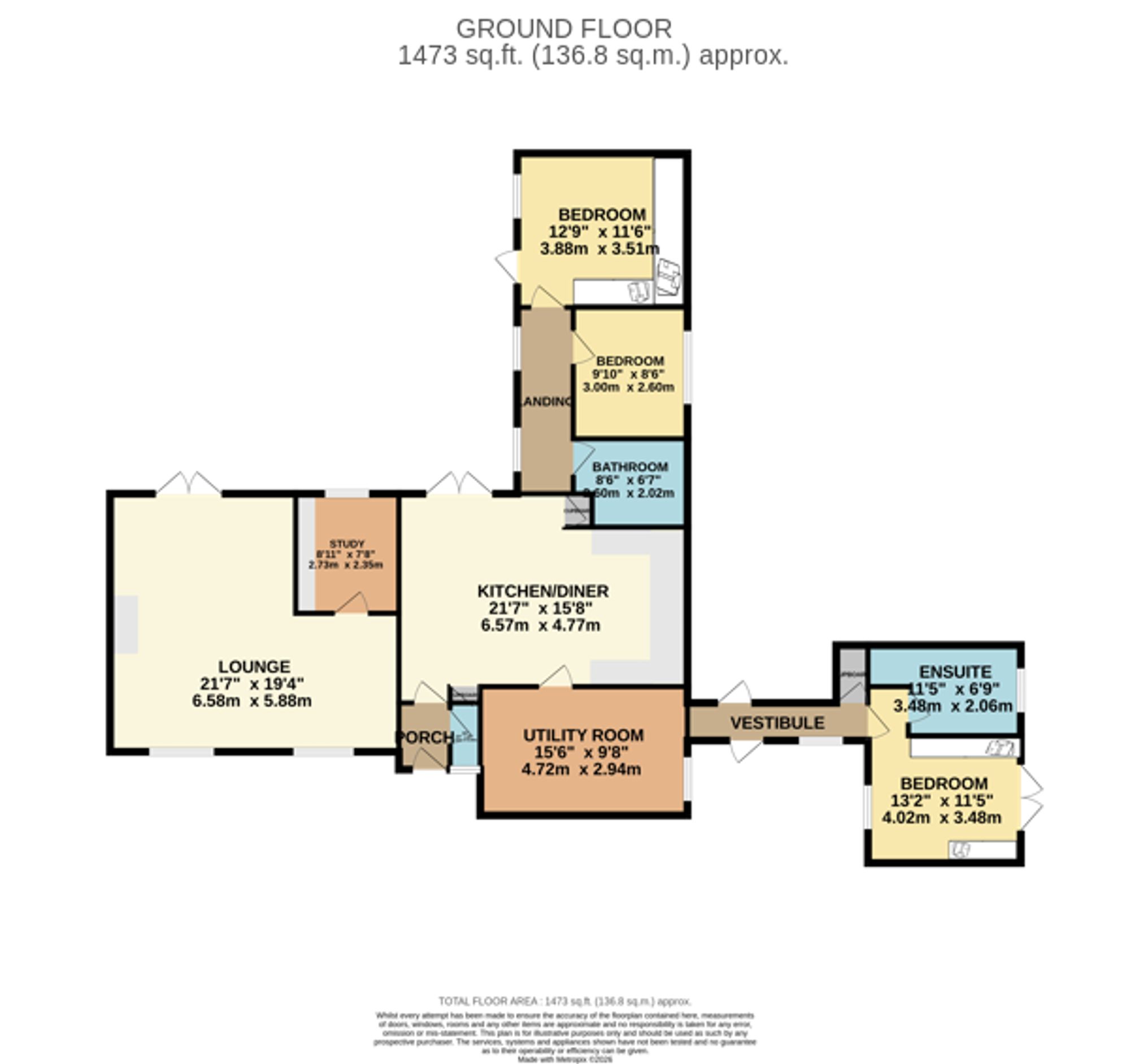 5 Kelsall Close, Warrington floorplan