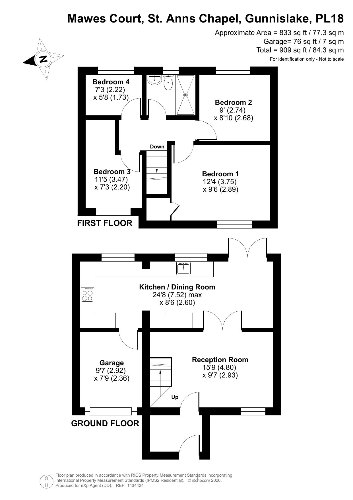 3, Mawes Court, Gunnislake floorplan
