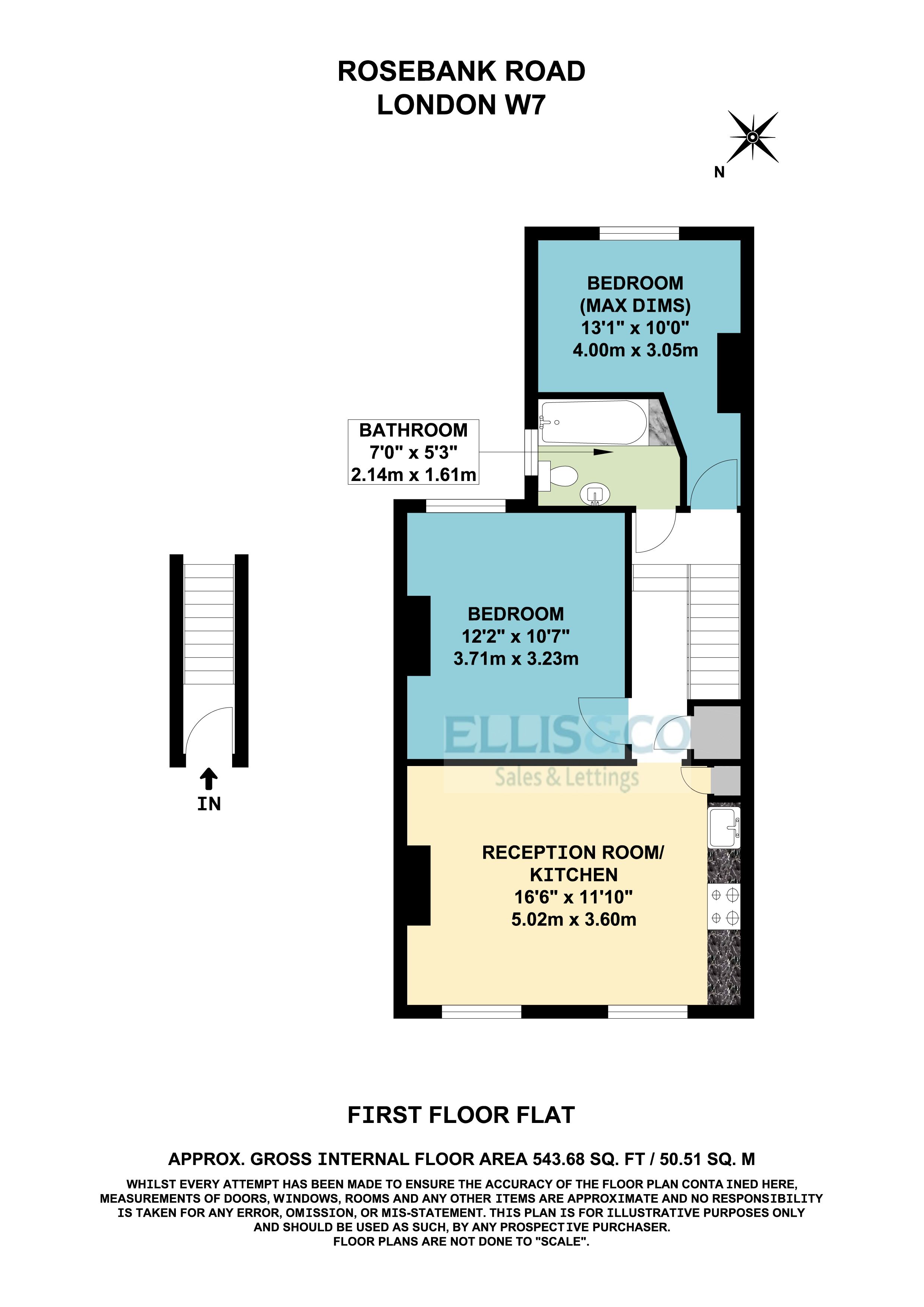 First Floor Flat, 25, Rosebank Road, London floorplan