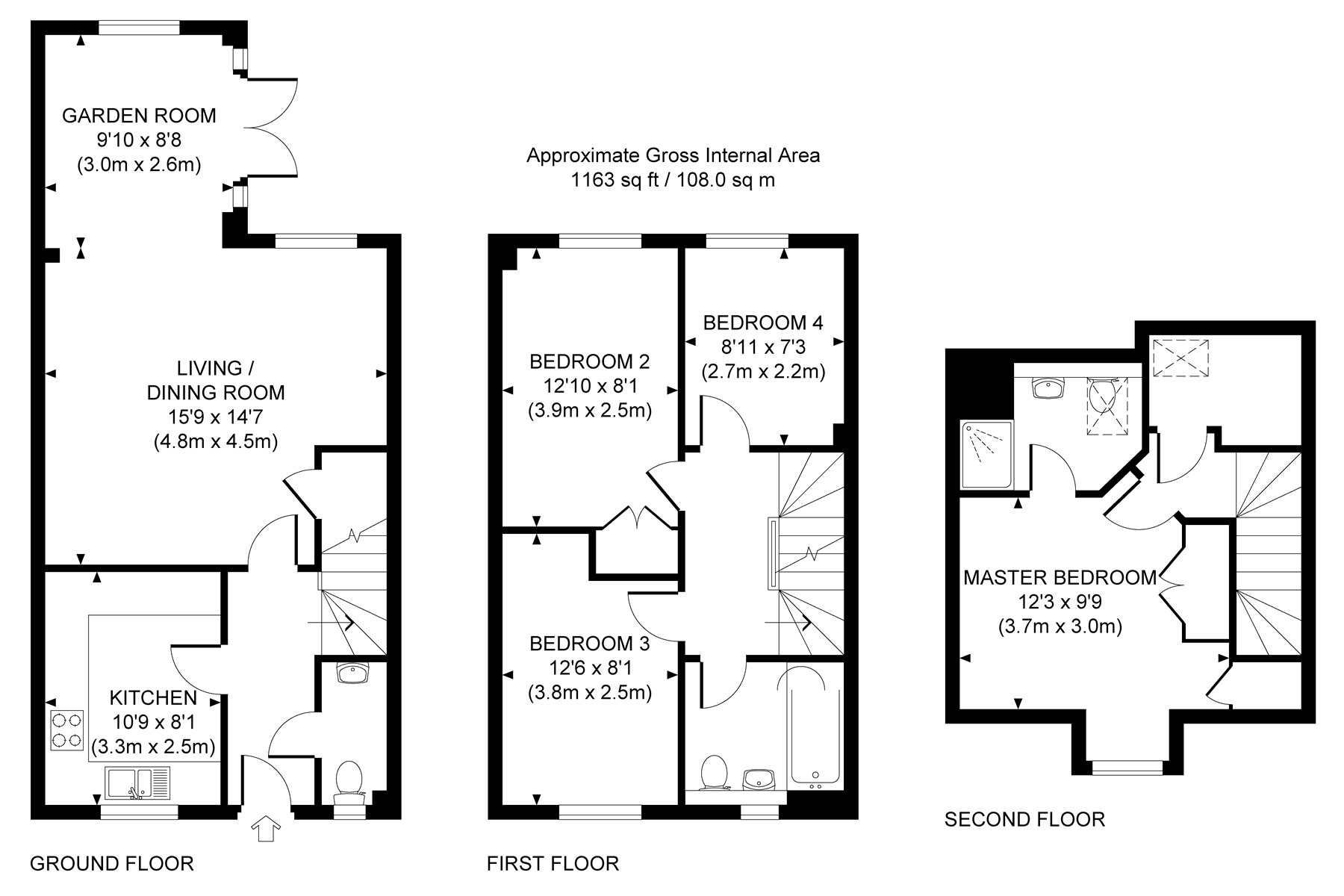 4 Bedrooms Terraced house for sale in Knaphill, Woking, Surrey GU21