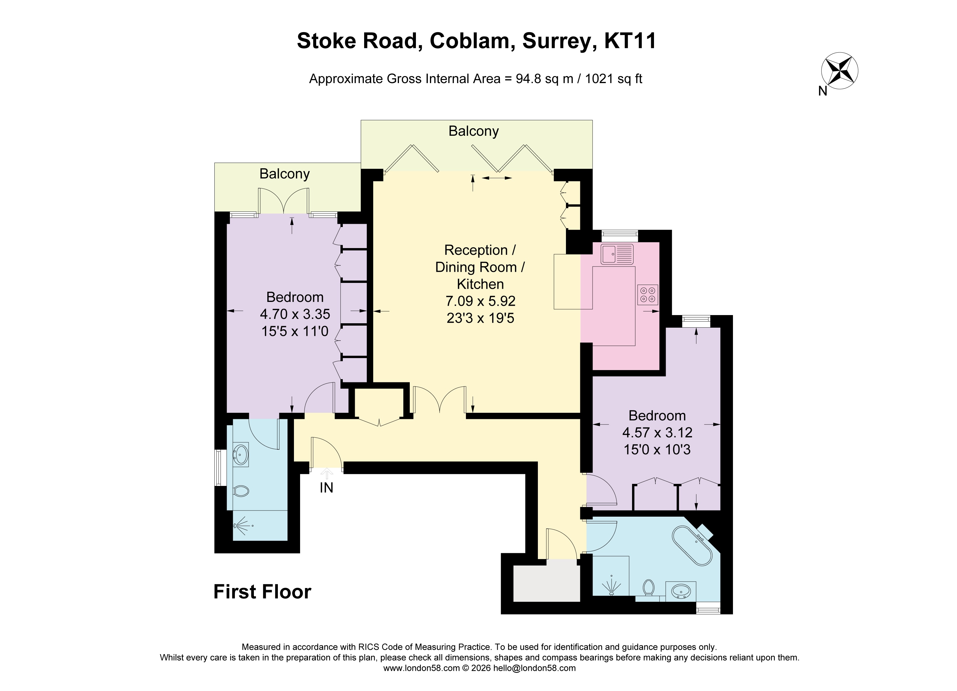 36, Stoke Road, Cobham floorplan