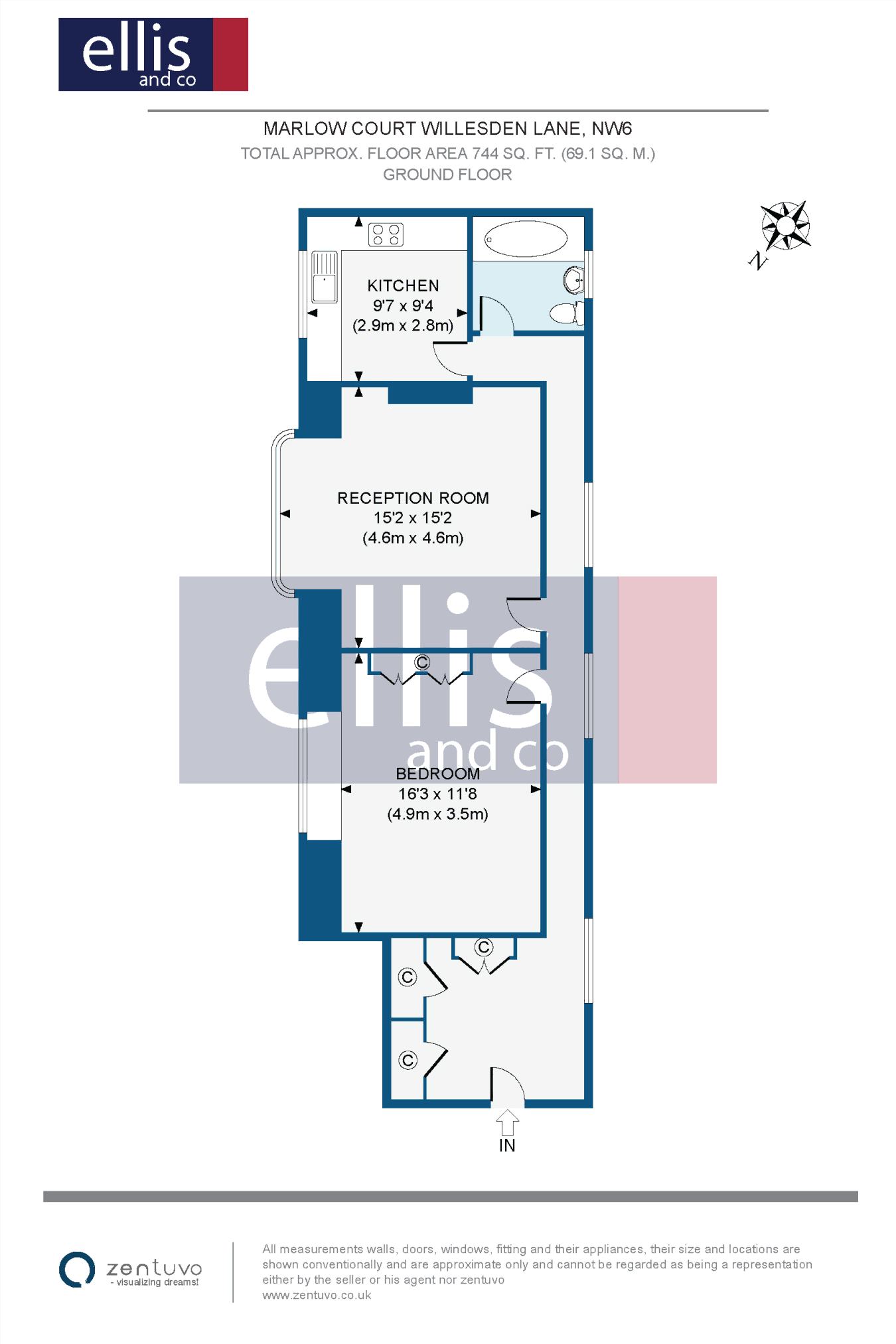 1 Bedrooms Flat to rent in Marlow Court, 221 Willesden Lane, London NW6