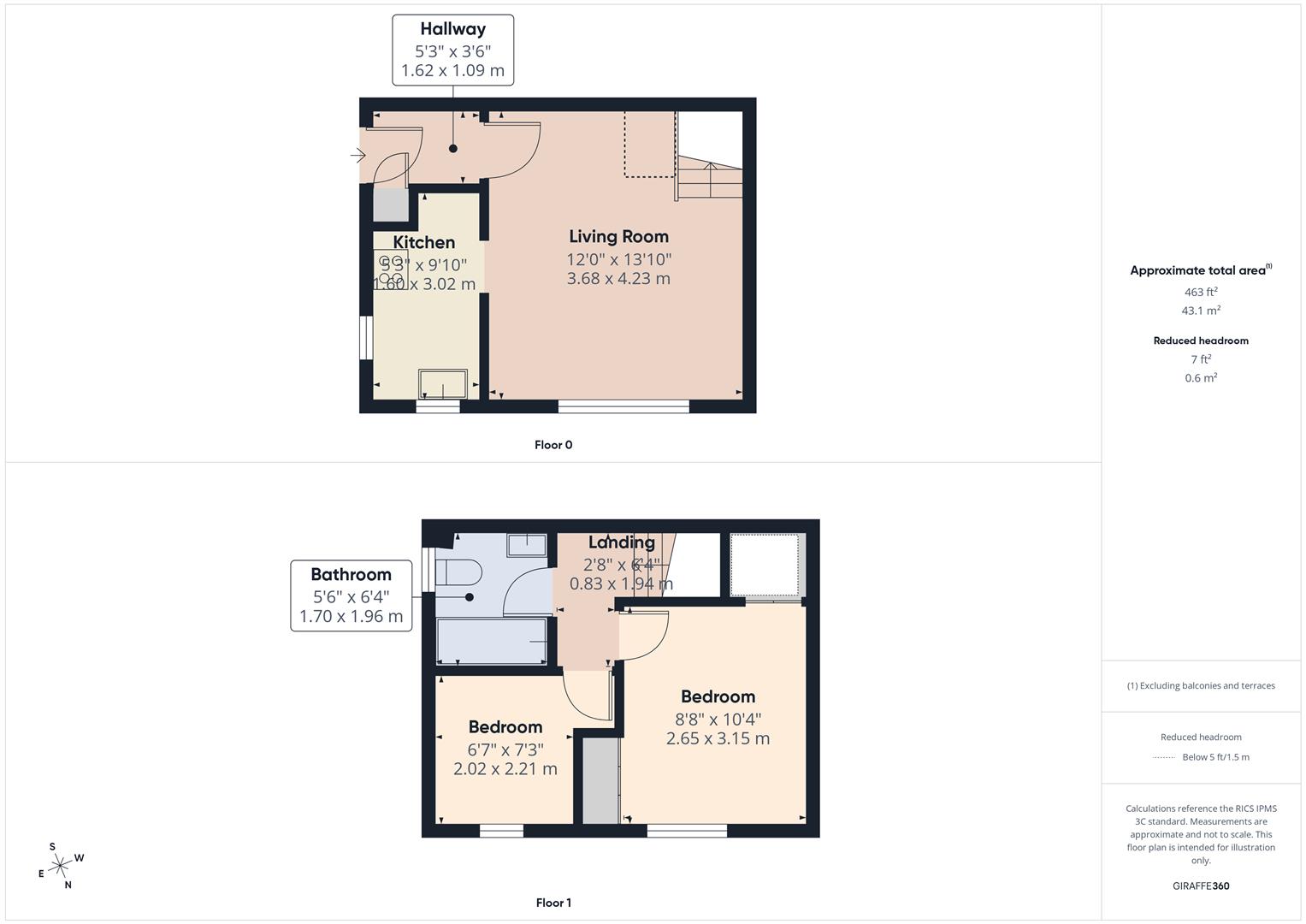 89, Kings Chase, East Molesey floorplan