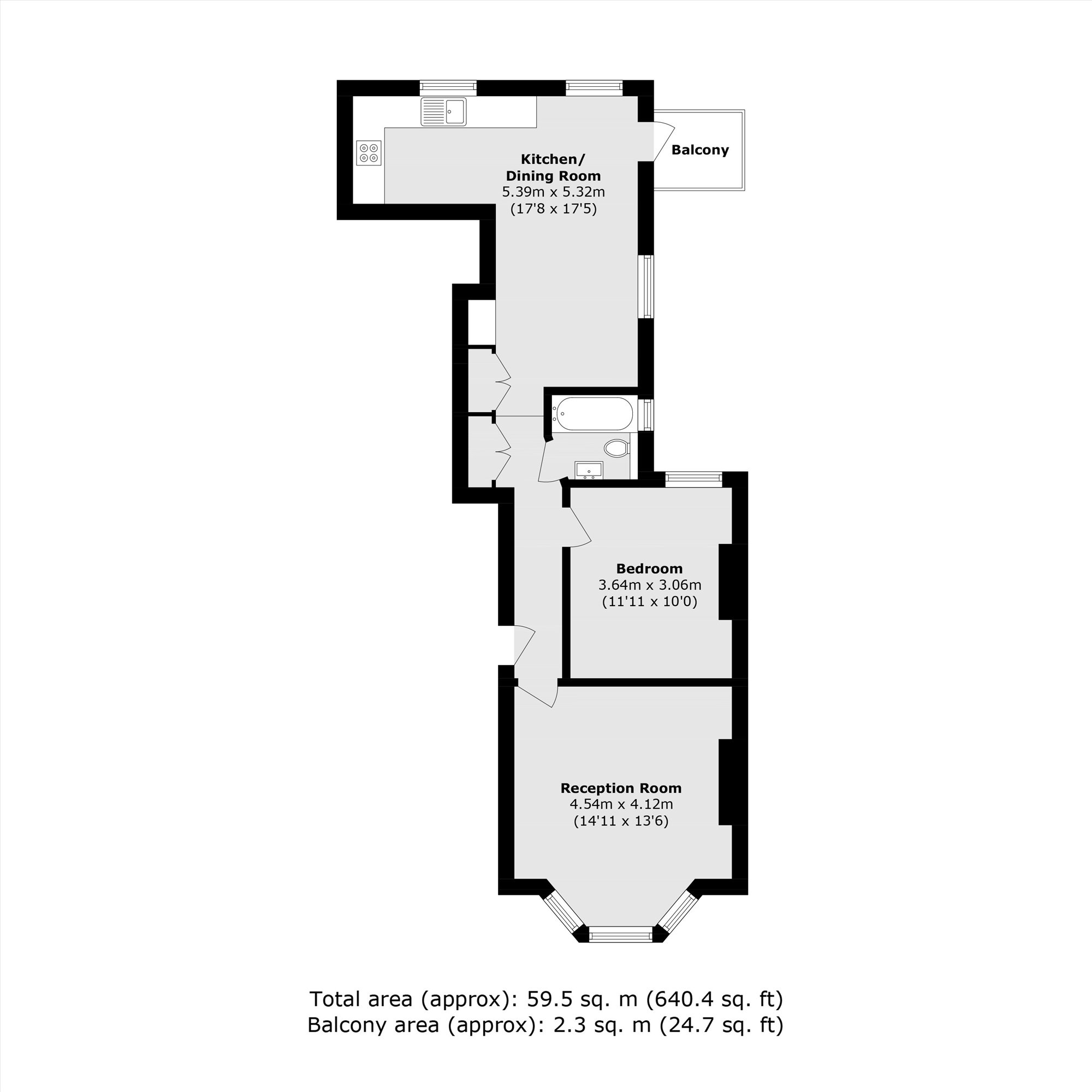 Flat 159, Elmhurst Mansions, Edgeley Road, London floorplan