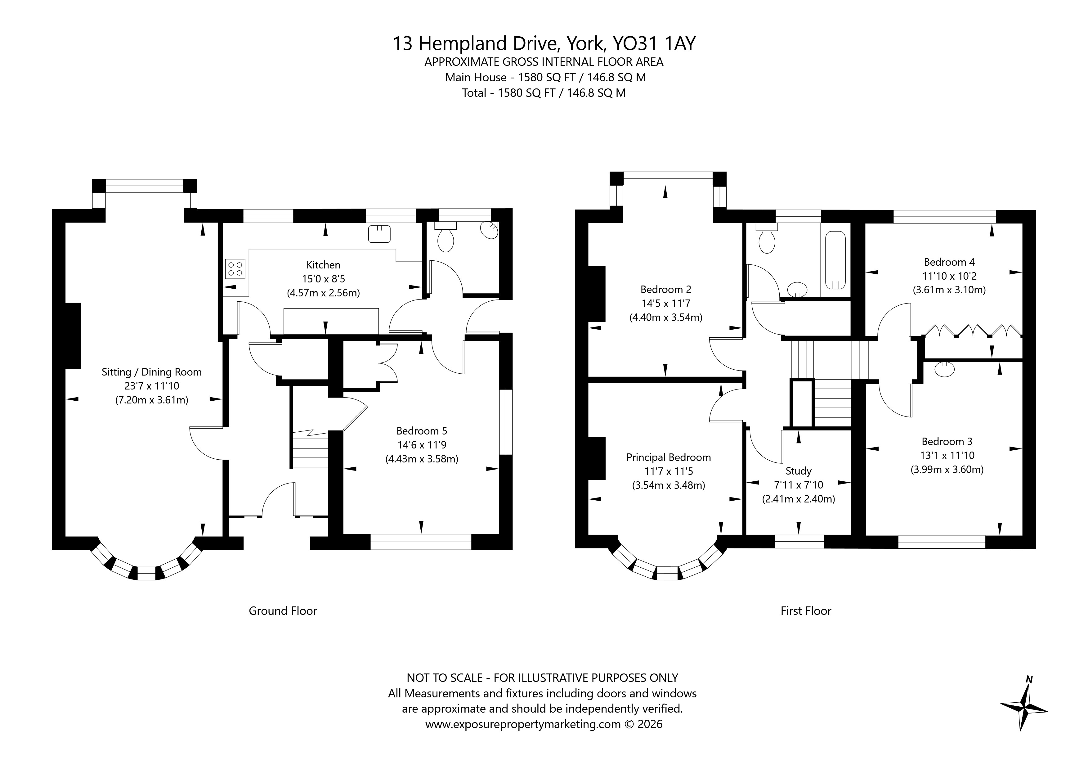 13, Hempland Drive, North Yorkshire floorplan