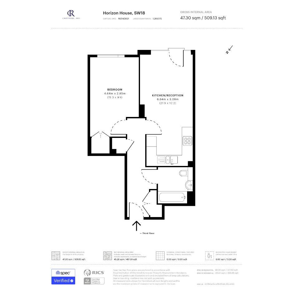 Flat 16, Horizon House, London floorplan