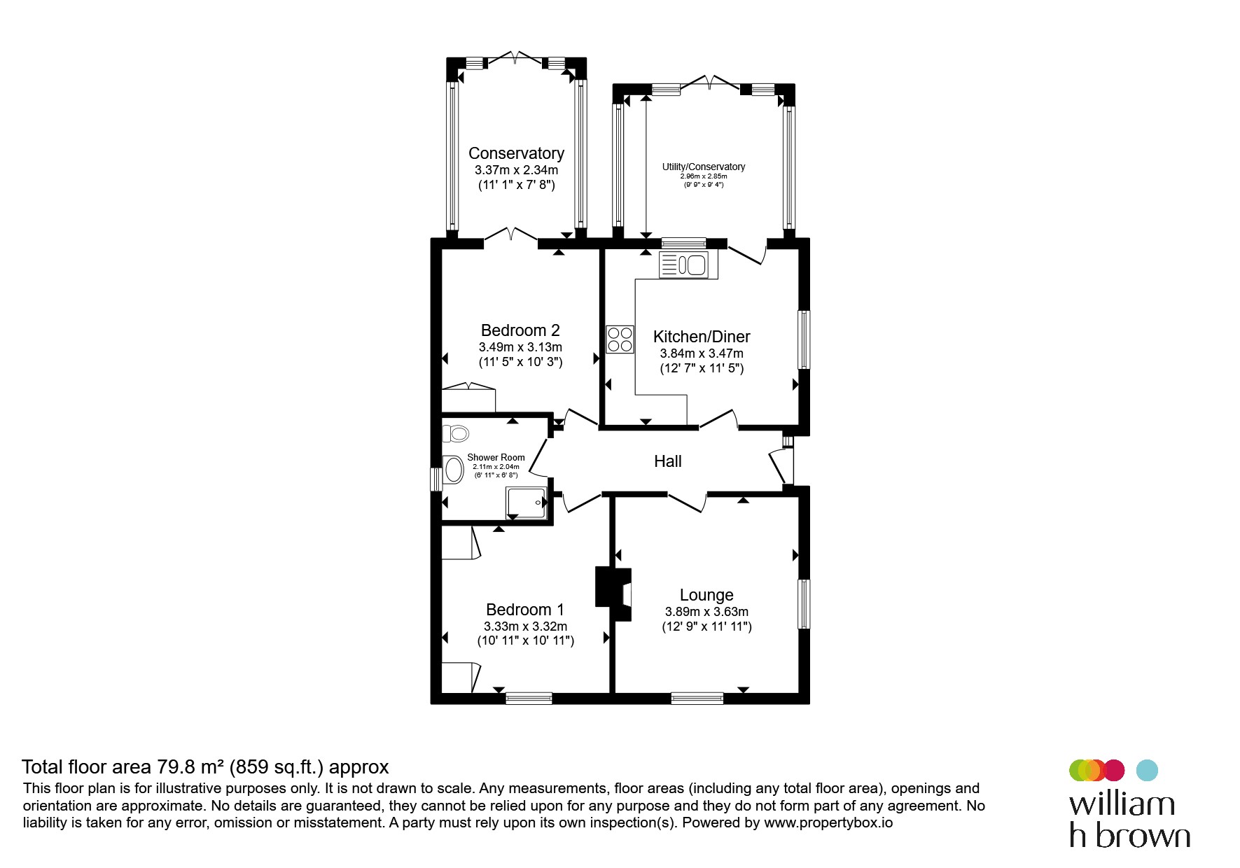 Hazel Bungalow, Chestnut Terrace, Spalding floorplan