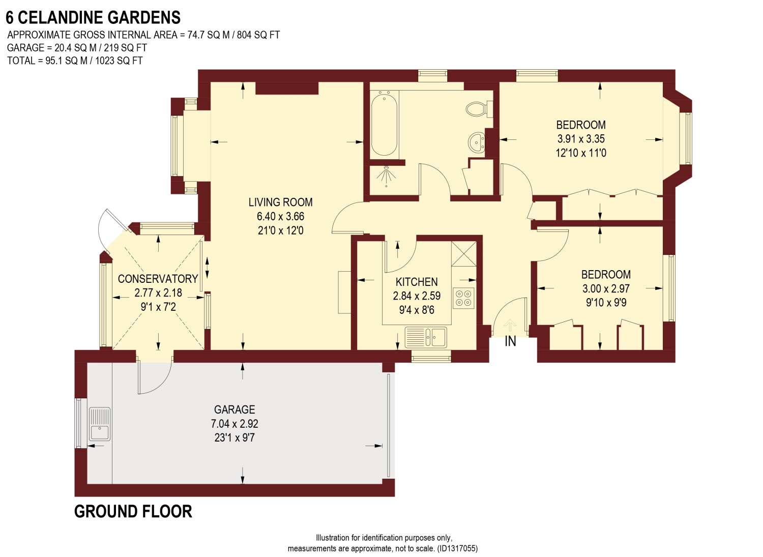 6, Celandine Gardens, Sheffield floorplan