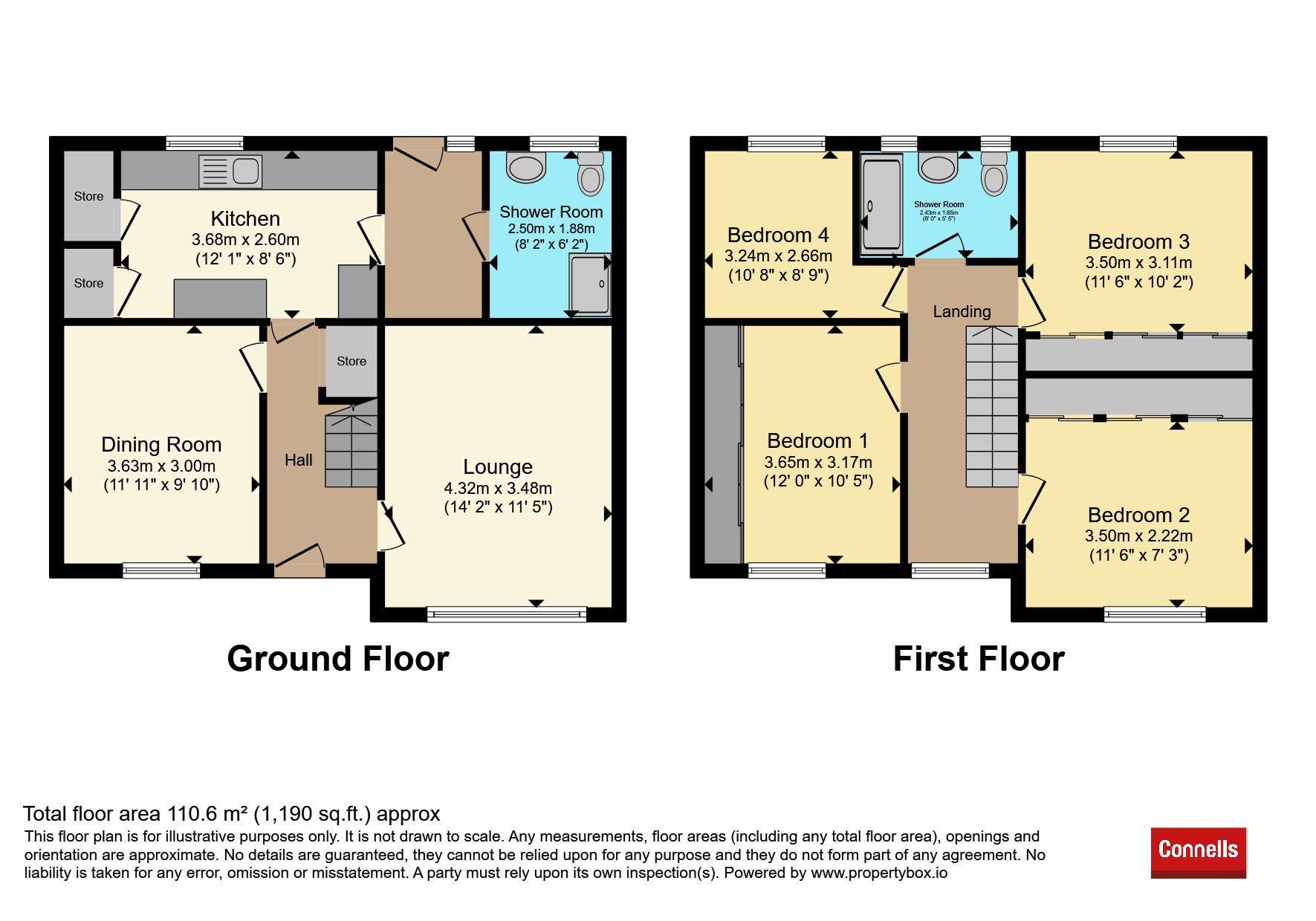 72, Queensway, Leamington Spa floorplan