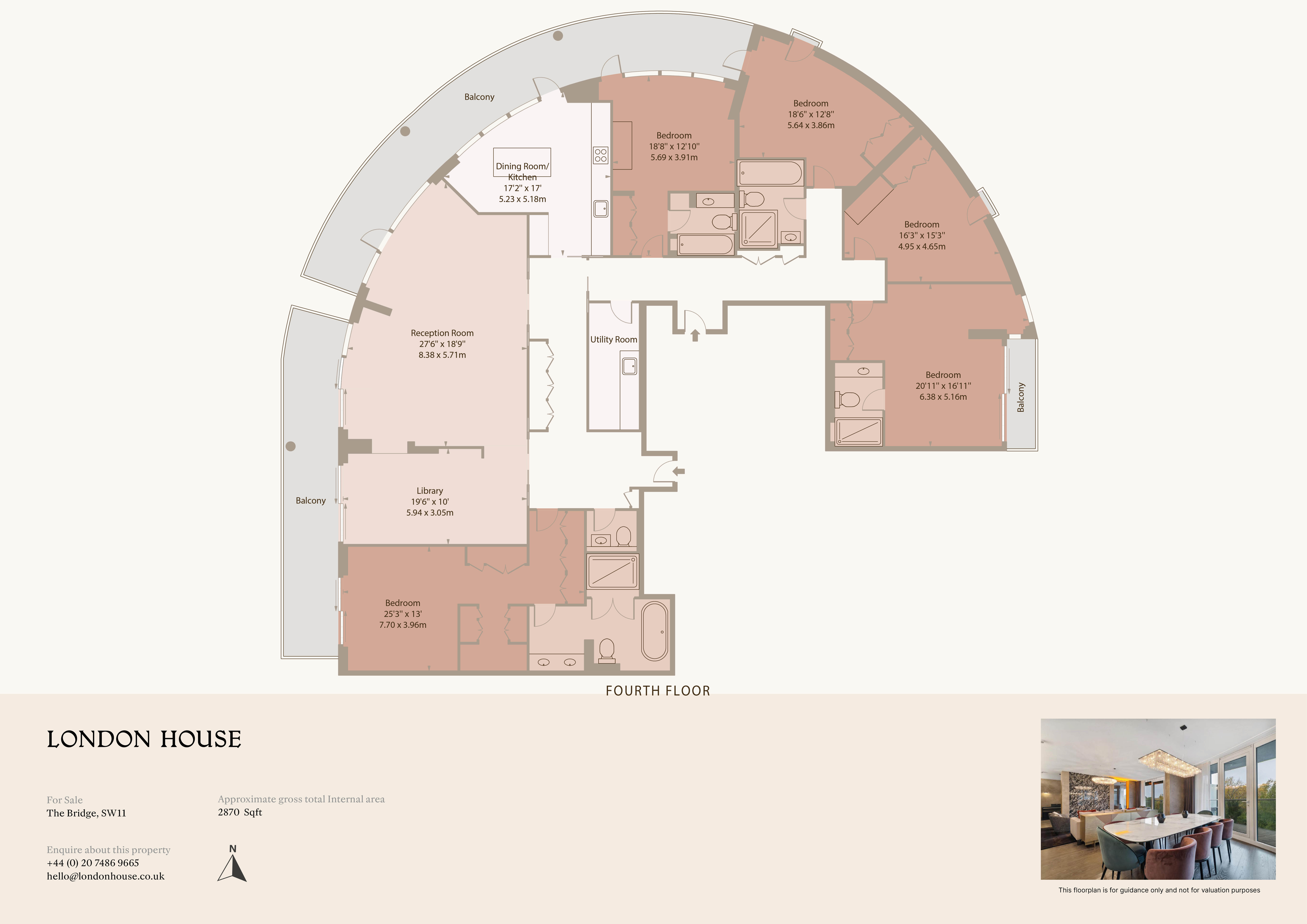 402, The Bridge, Battersea floorplan