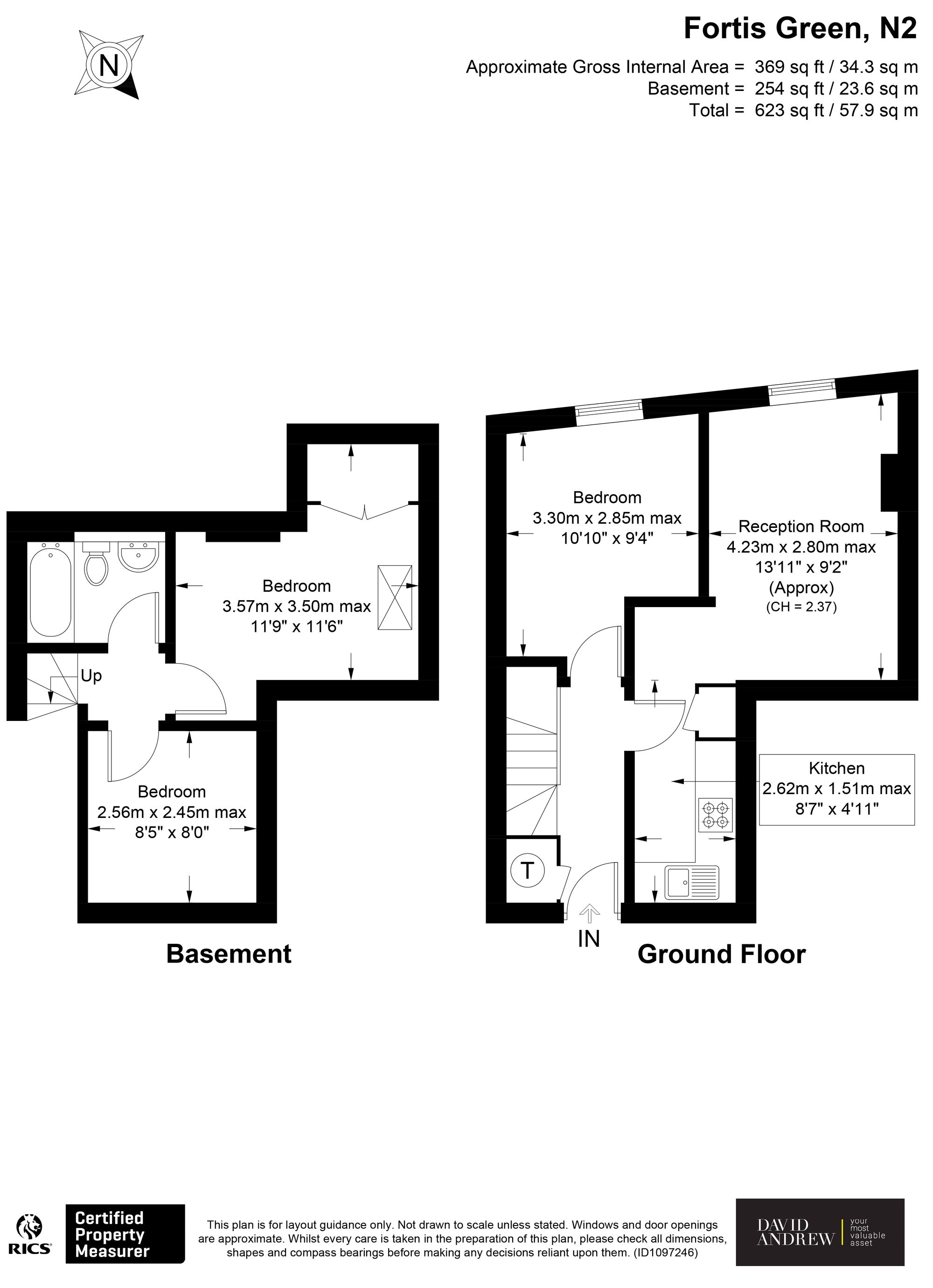 Flat 2, 113 Fortis Green, London floorplan