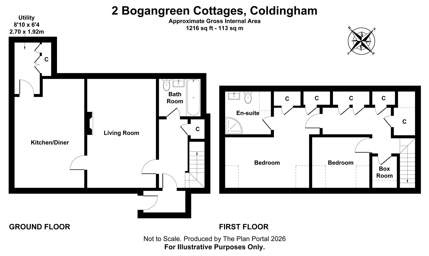 2, Bogangreen Farm Cottages, Eyemouth floorplan