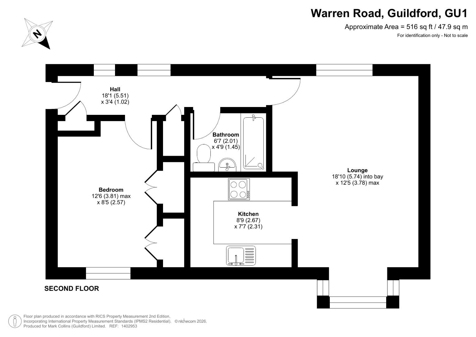 3 Alexandra Lodge, Warren Road, Guildford floorplan