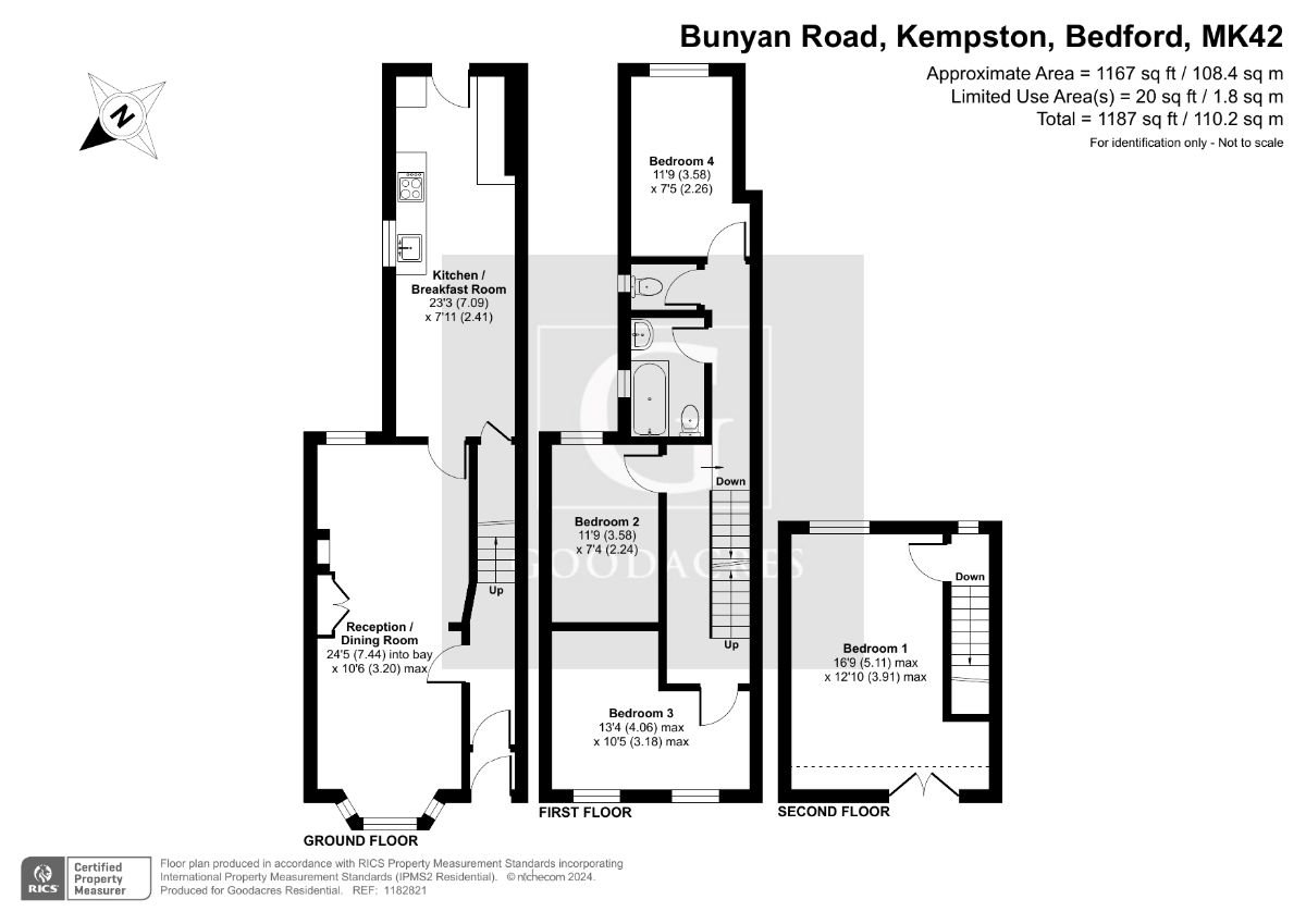 Bunyan Road, Kempston, Bedford MK42, 4 bedroom semidetached house for