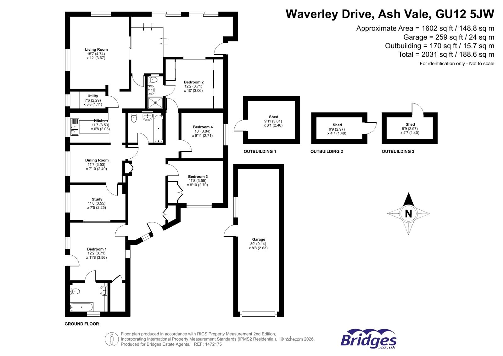 10, Waverley Drive, Ash Vale floorplan