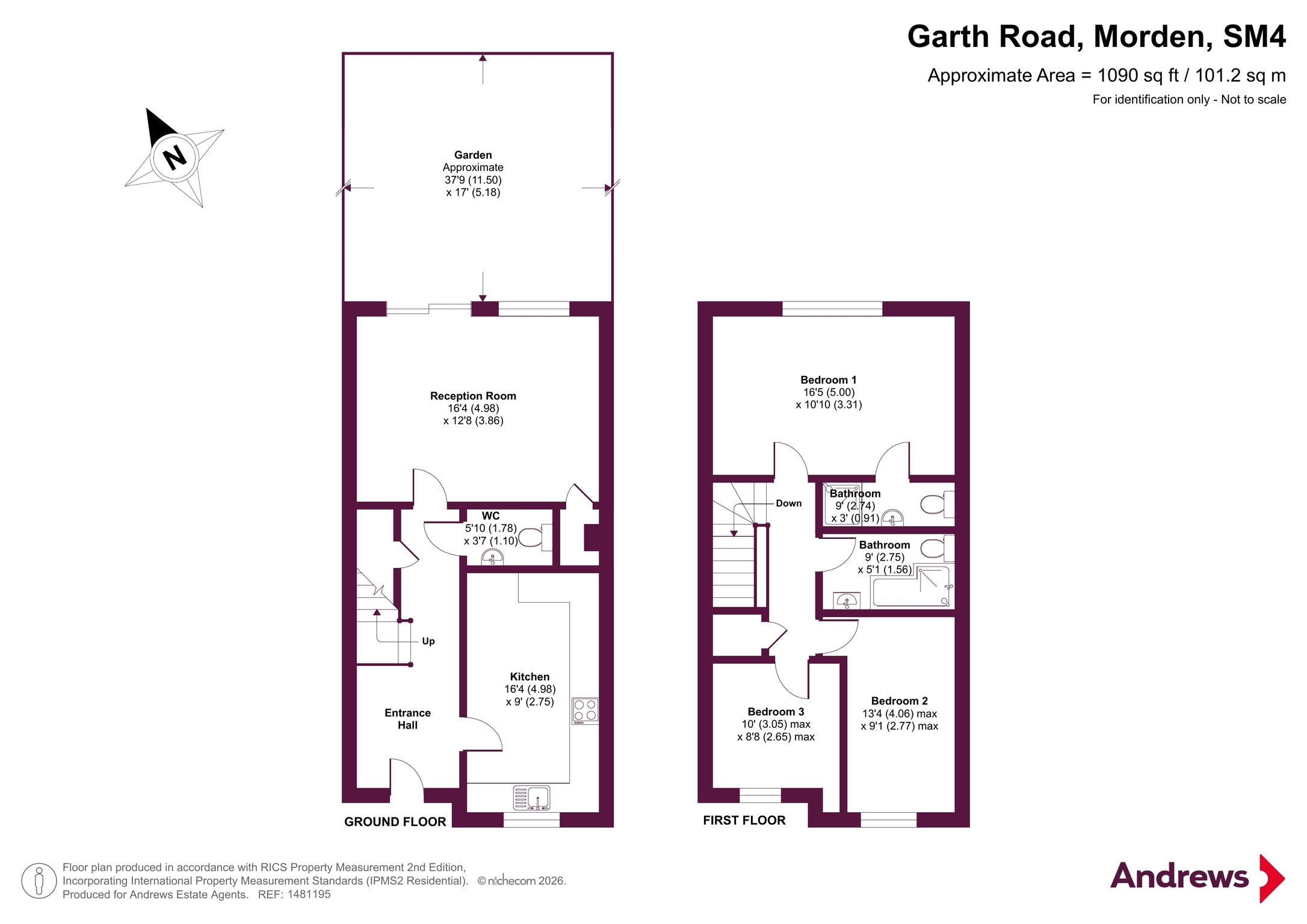 267, Garth Road, Morden floorplan