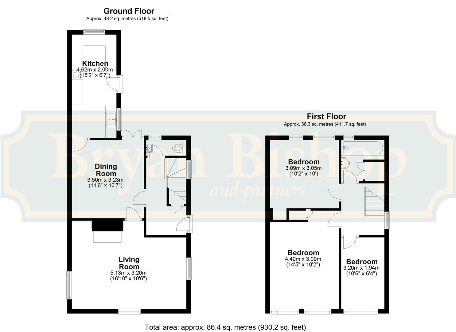 62, Bridge Road, Welwyn Garden City floorplan
