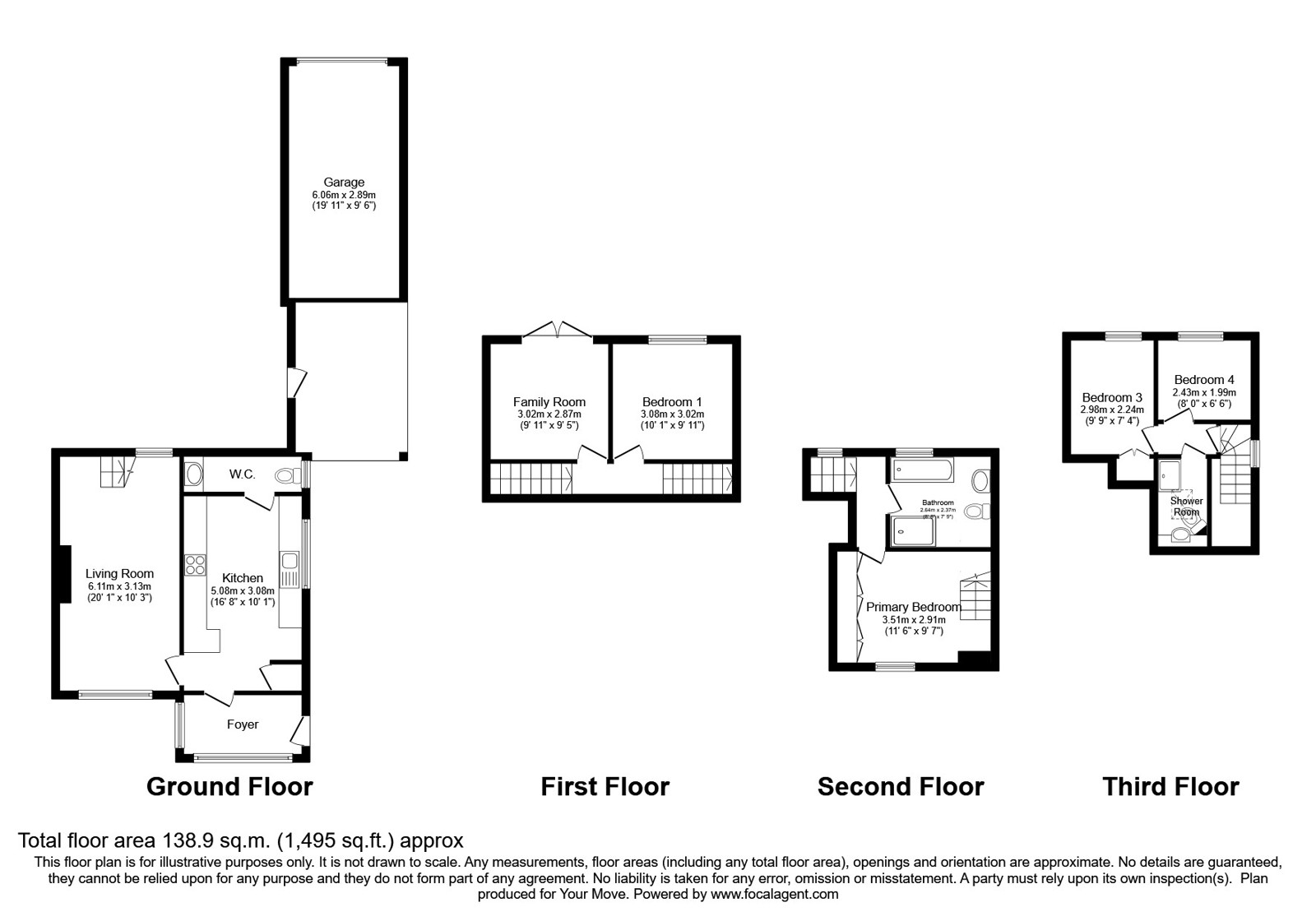 3, Claytons Close, Oldham floorplan