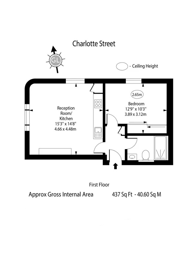 01 14A, Charlotte Street, London floorplan