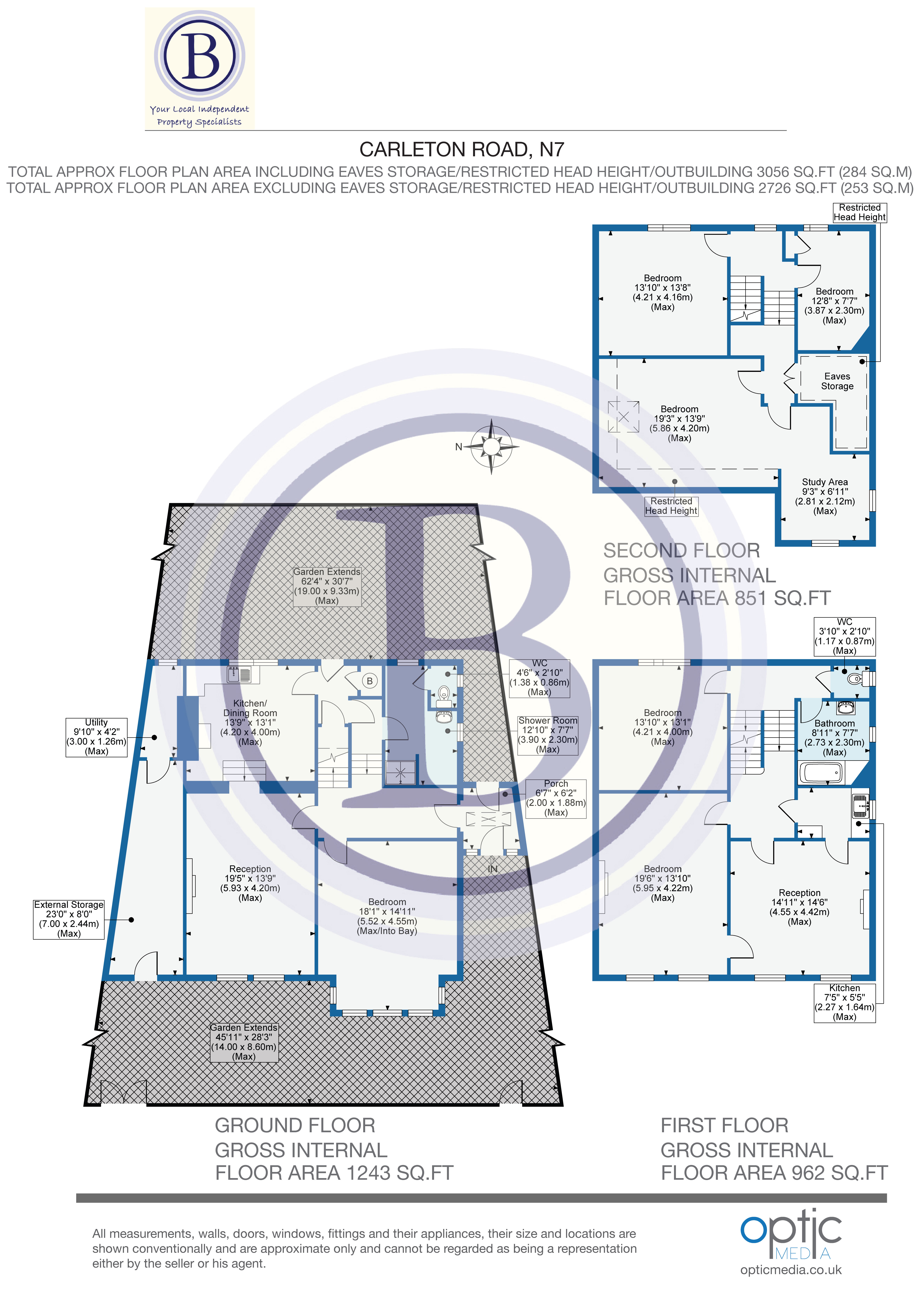 80, Carleton Road, London floorplan