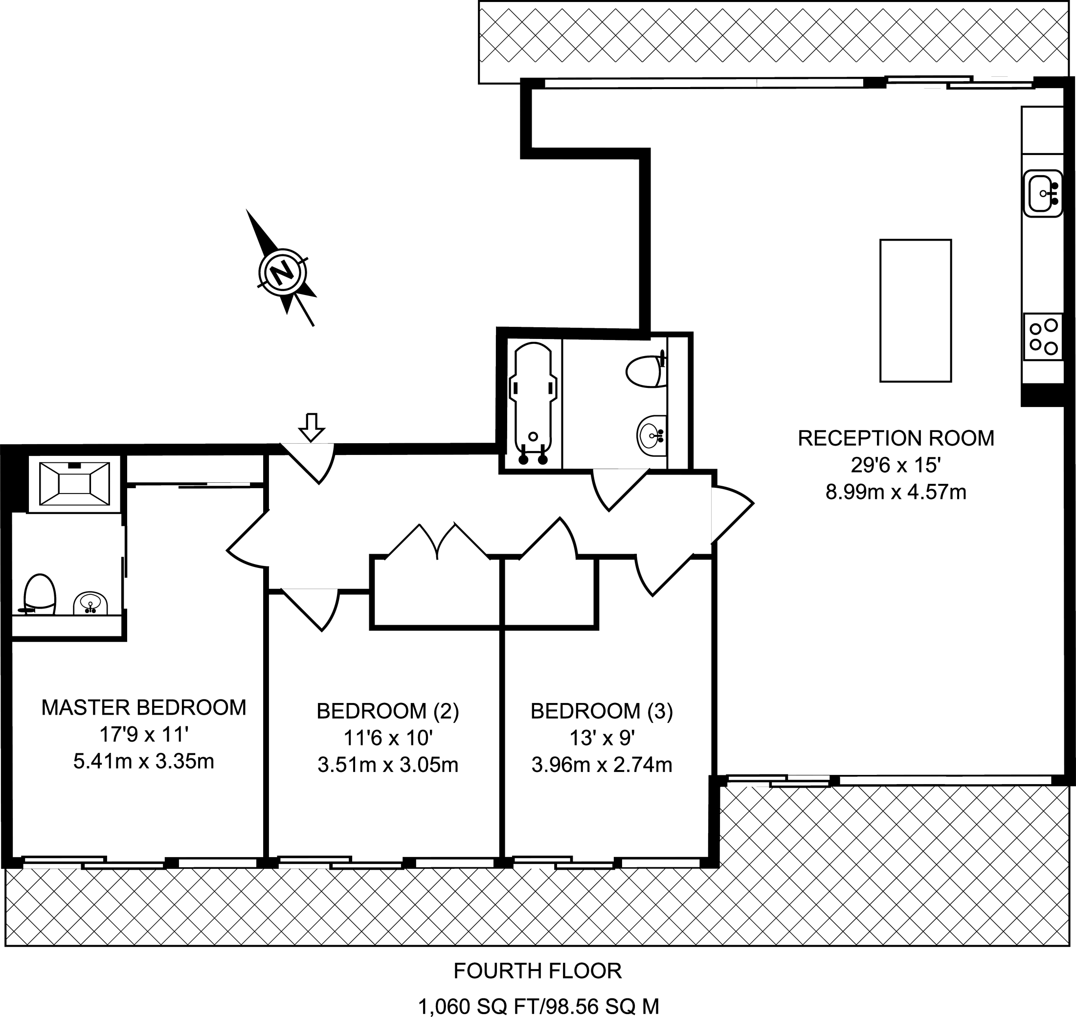 3 Bedrooms Flat to rent in Abbey Road, St John's Wood NW8