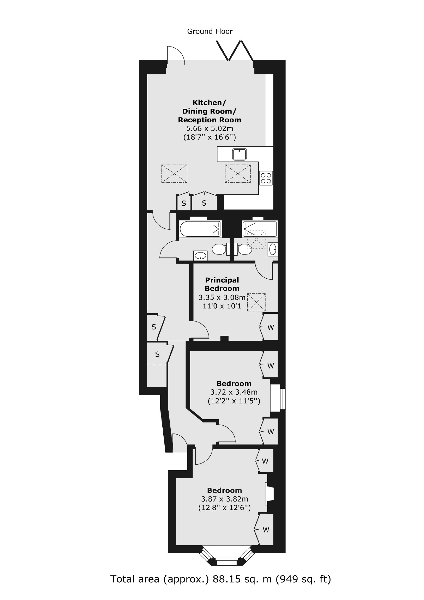 119A, Hartfield Road, London floorplan