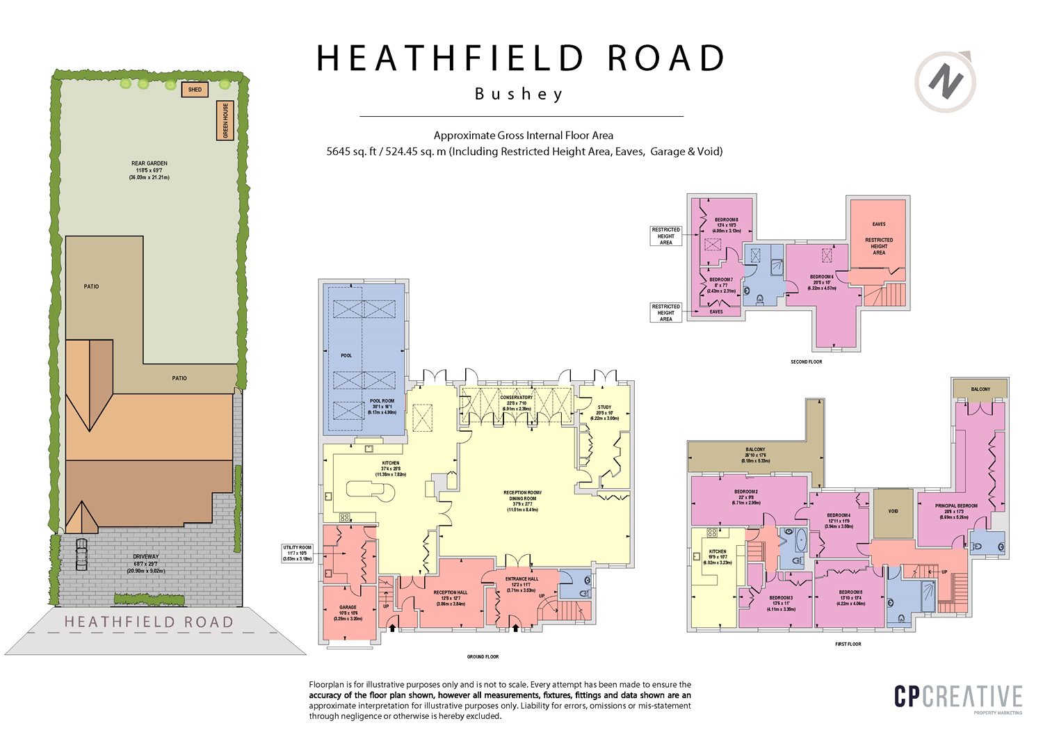 8 Bedrooms Detached house for sale in Heathfield Road, Bushey, Hertfordshire WD23