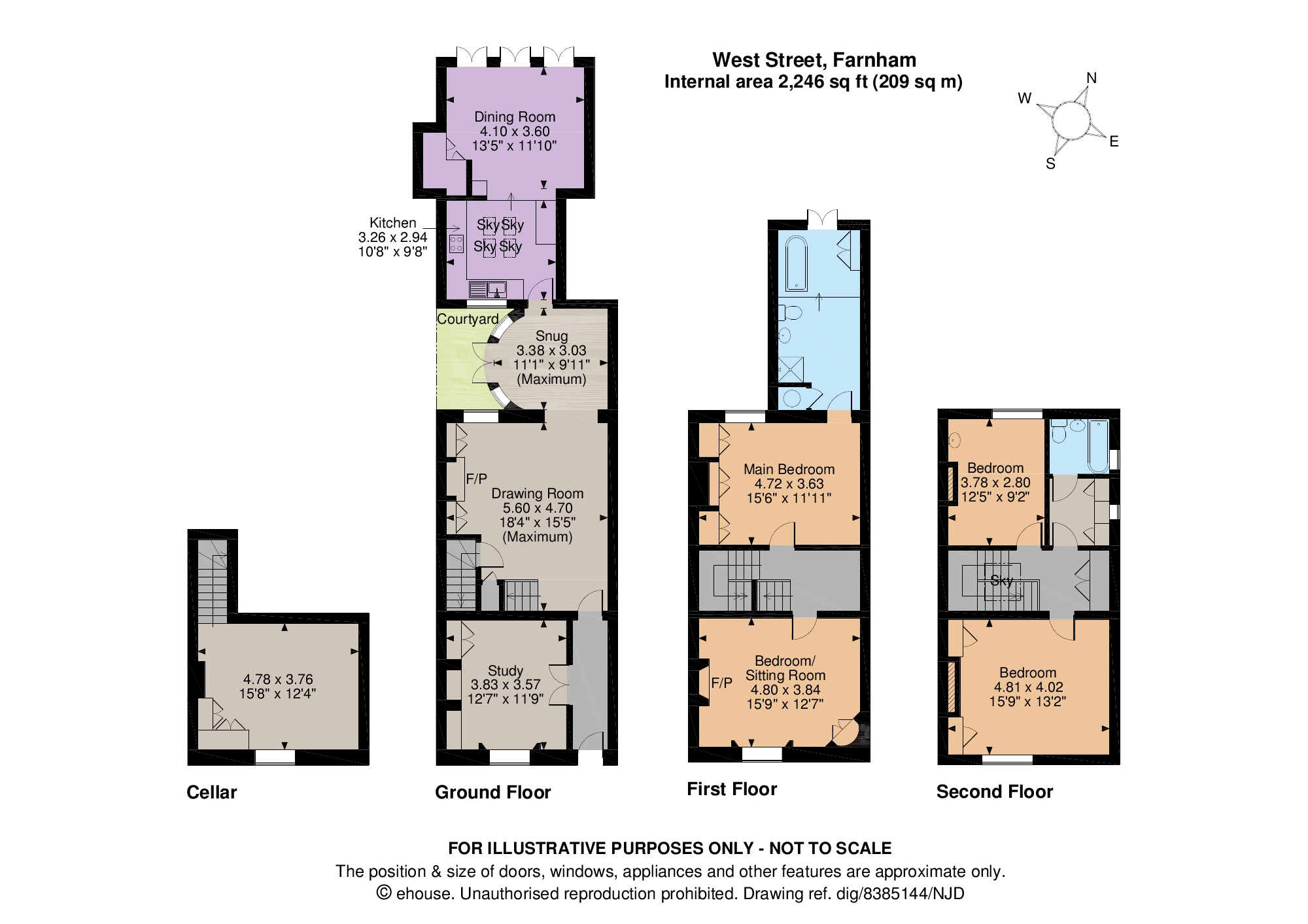 4 Bedrooms Terraced house for sale in West Street, Farnham, Surrey GU9